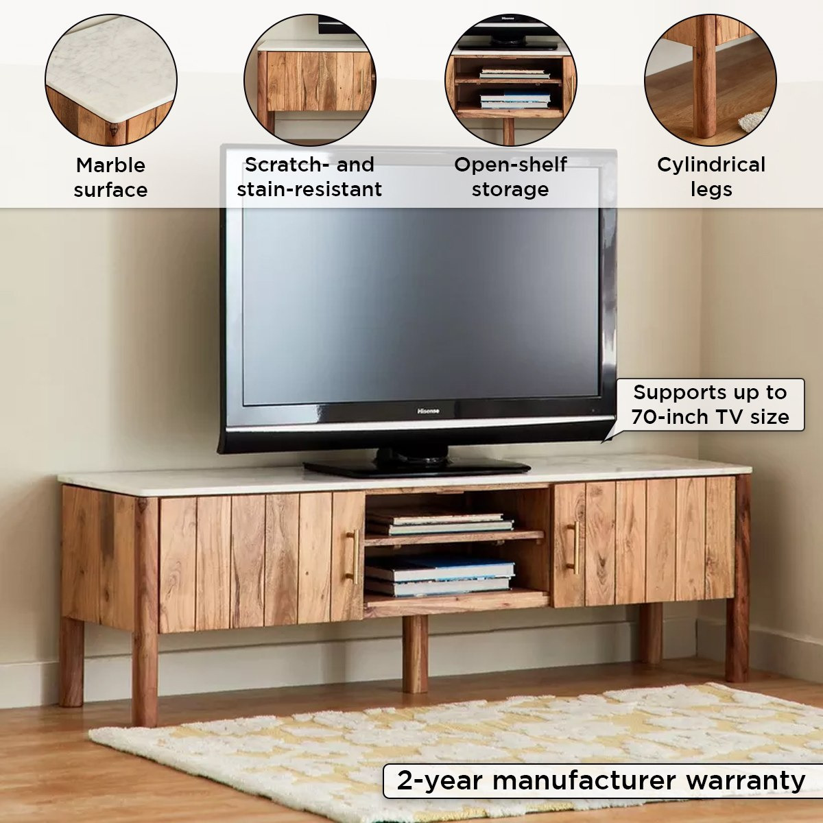 Vendra Midtown Genuine Marble Top TV Unit for TVs up to 70 inches-hbxlivingroom-mediaunitsandstorage-tvunits-image-4