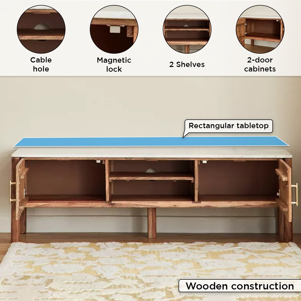 Vendra Midtown Genuine Marble Top TV Unit for TVs up to 70 inches-hbxlivingroom-mediaunitsandstorage-tvunits-image-5