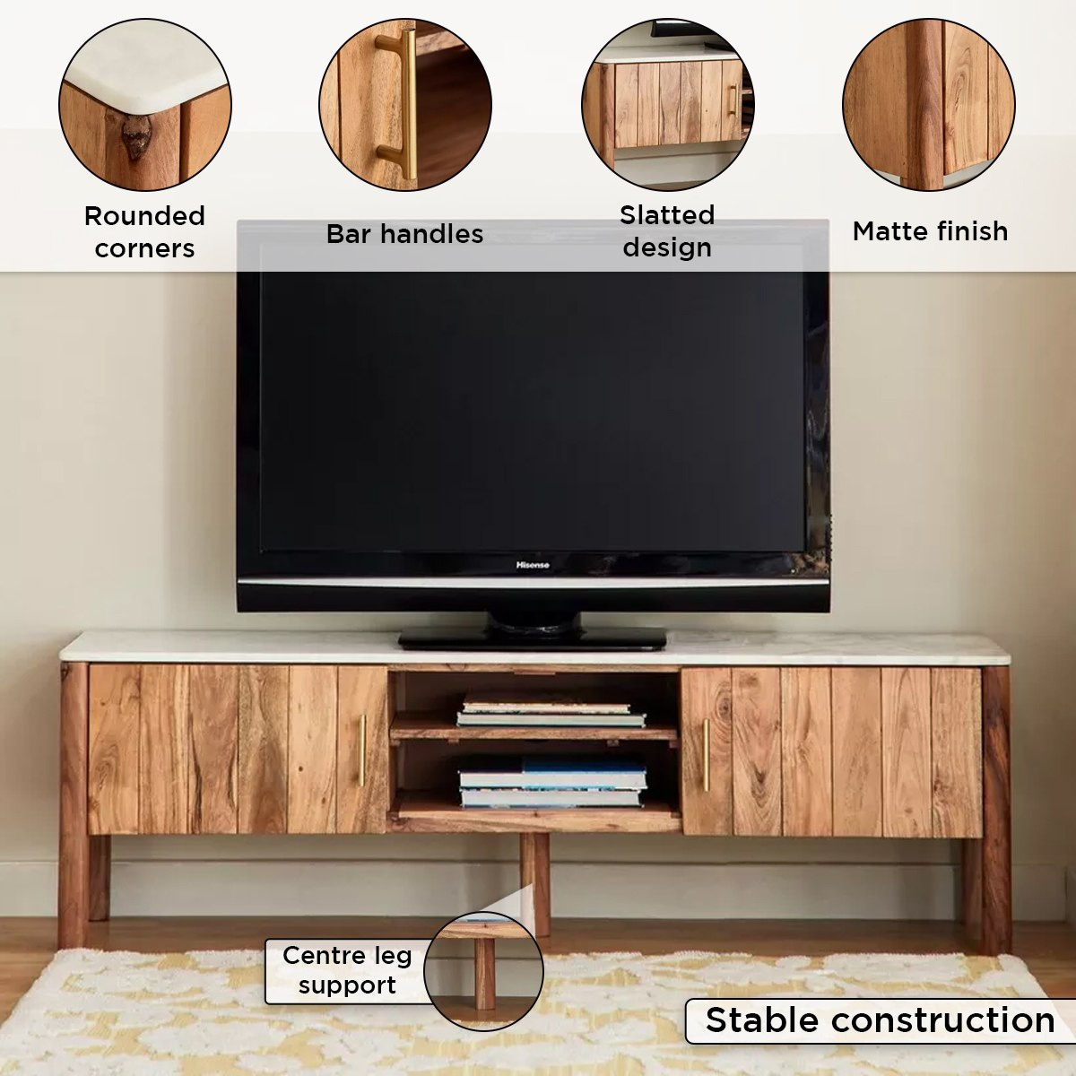 Vendra Midtown Genuine Marble Top TV Unit for TVs up to 70 inches-hbxlivingroom-mediaunitsandstorage-tvunits-image-6