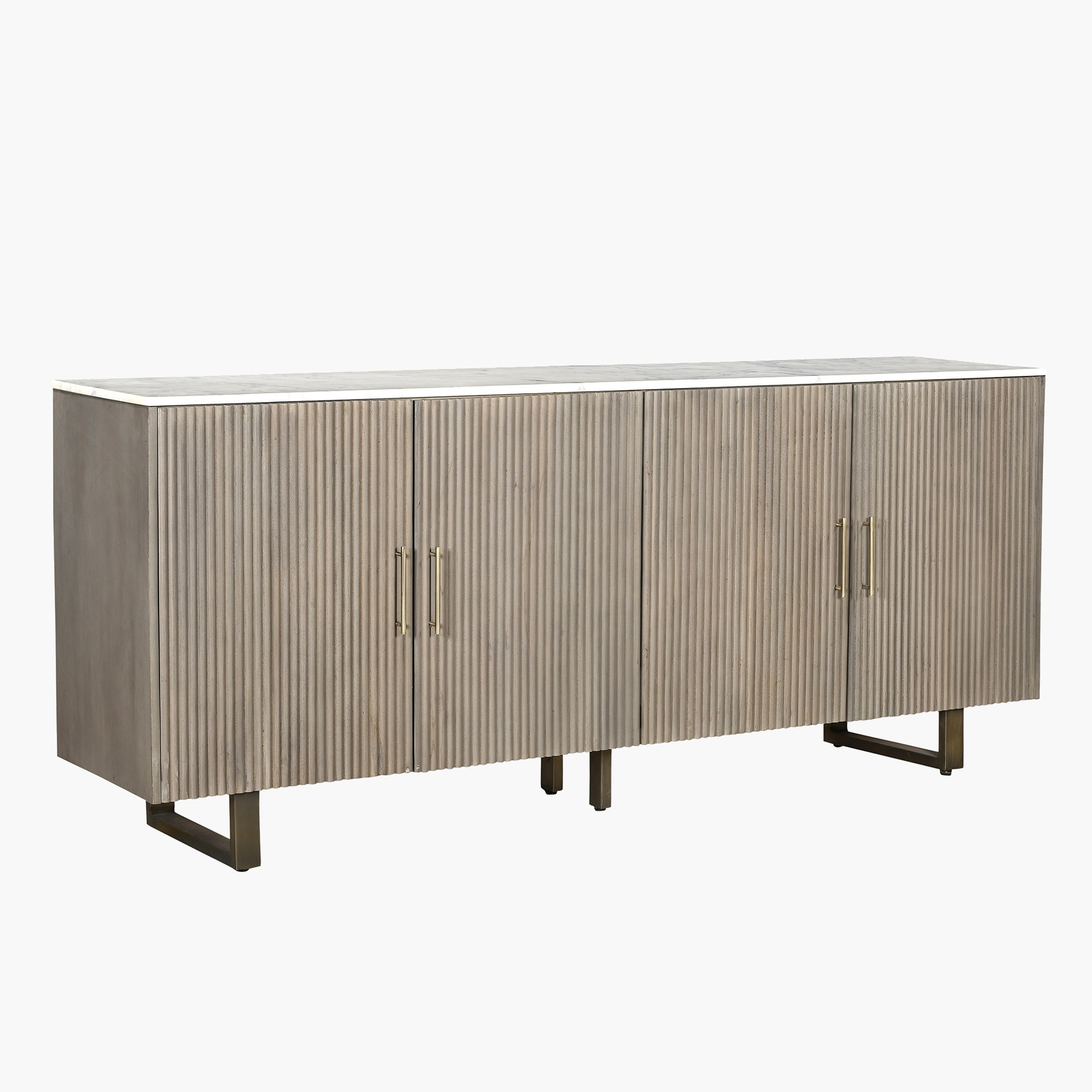 خزانة جانبية كبيرة 4 أبواب 2 متر بسطح من الرخام الأصلي - بورتولا-hbxfurniture-diningroom-buffetsandsideboards-image-1