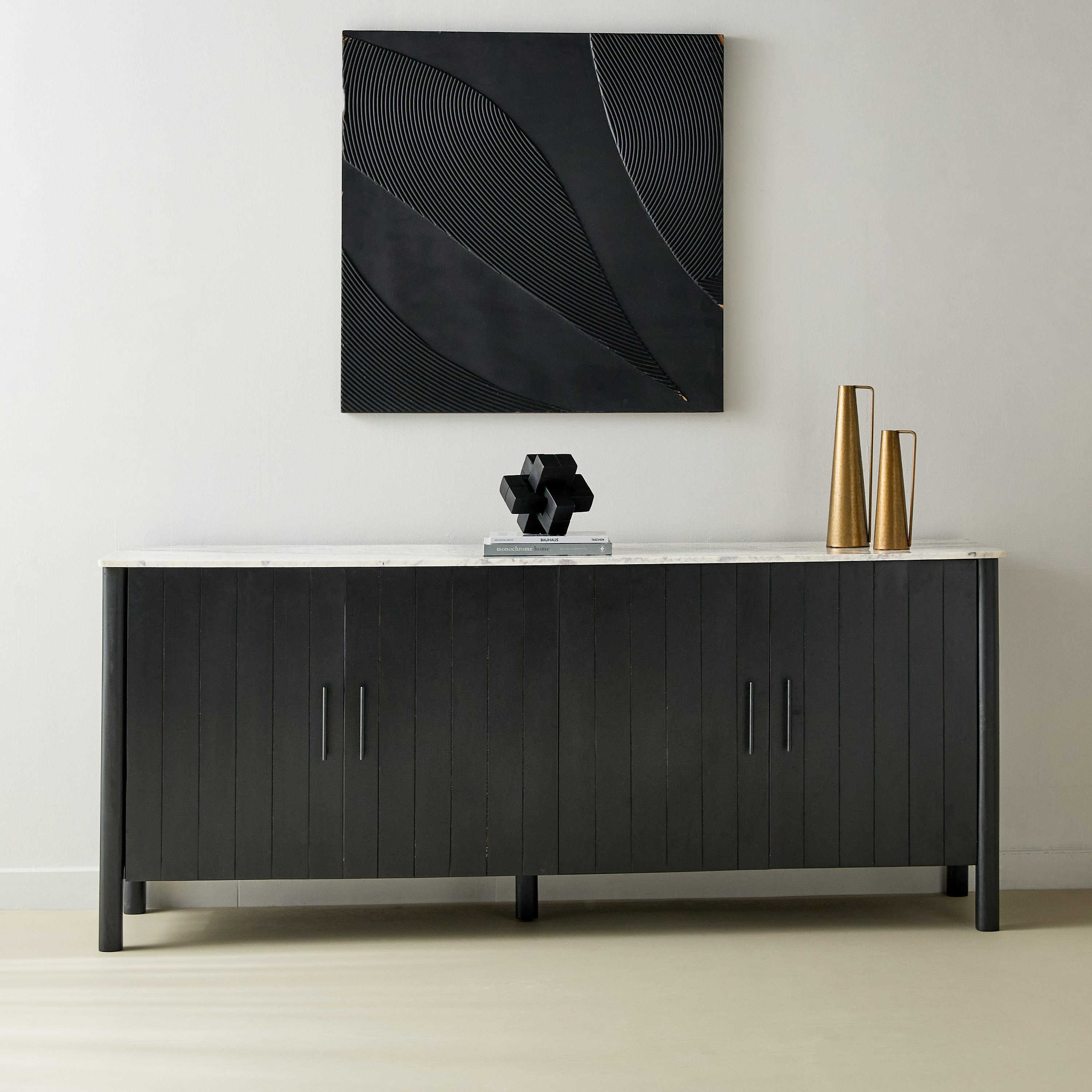 خزانة جانبية كبيرة 2 متر 4 أبواب بسطح من الرخام الأصلي - فابيو من فيندرا-hbxfurniture-diningroom-buffetsandsideboards-image-2