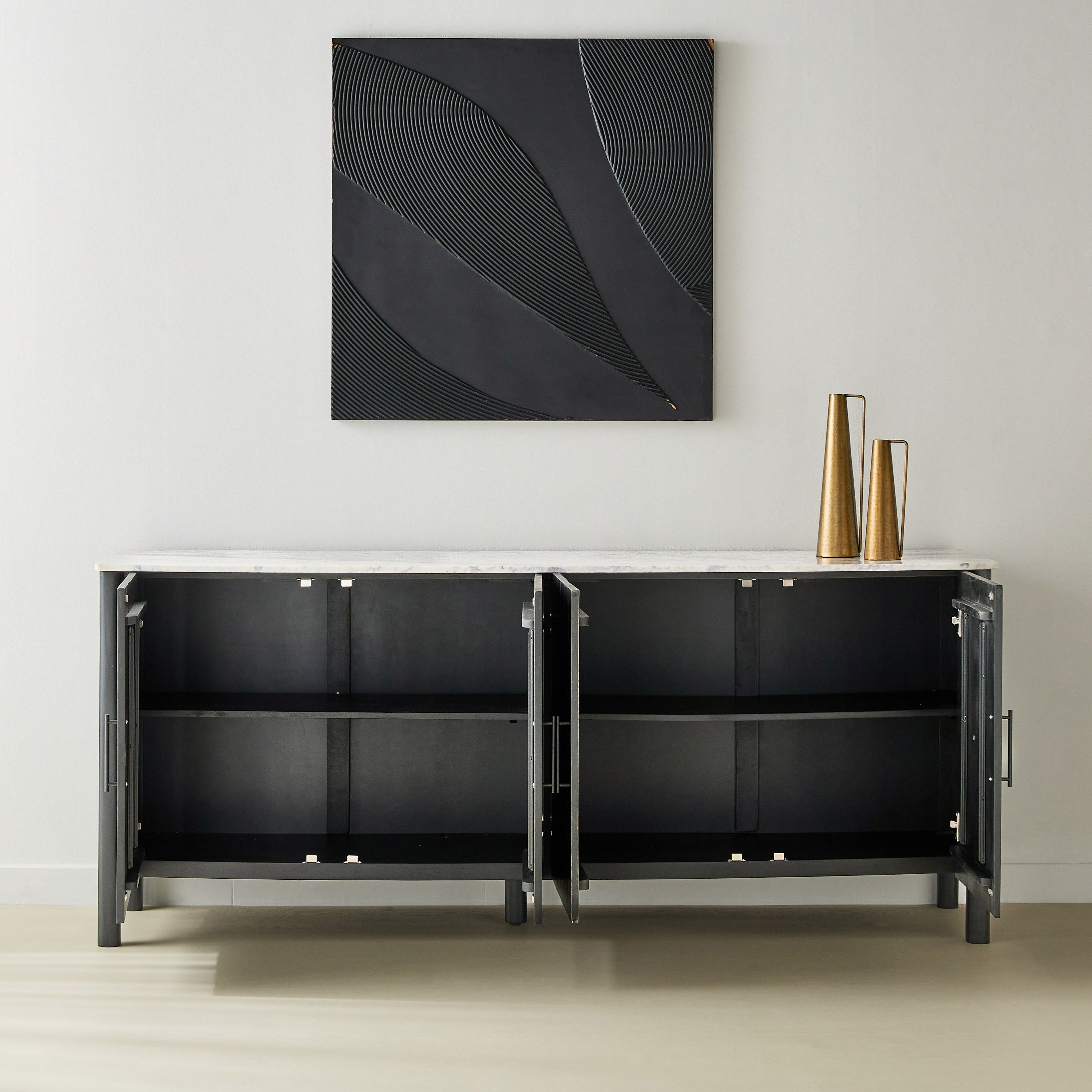 خزانة جانبية كبيرة 2 متر 4 أبواب بسطح من الرخام الأصلي - فابيو من فيندرا-hbxfurniture-diningroom-buffetsandsideboards-image-3