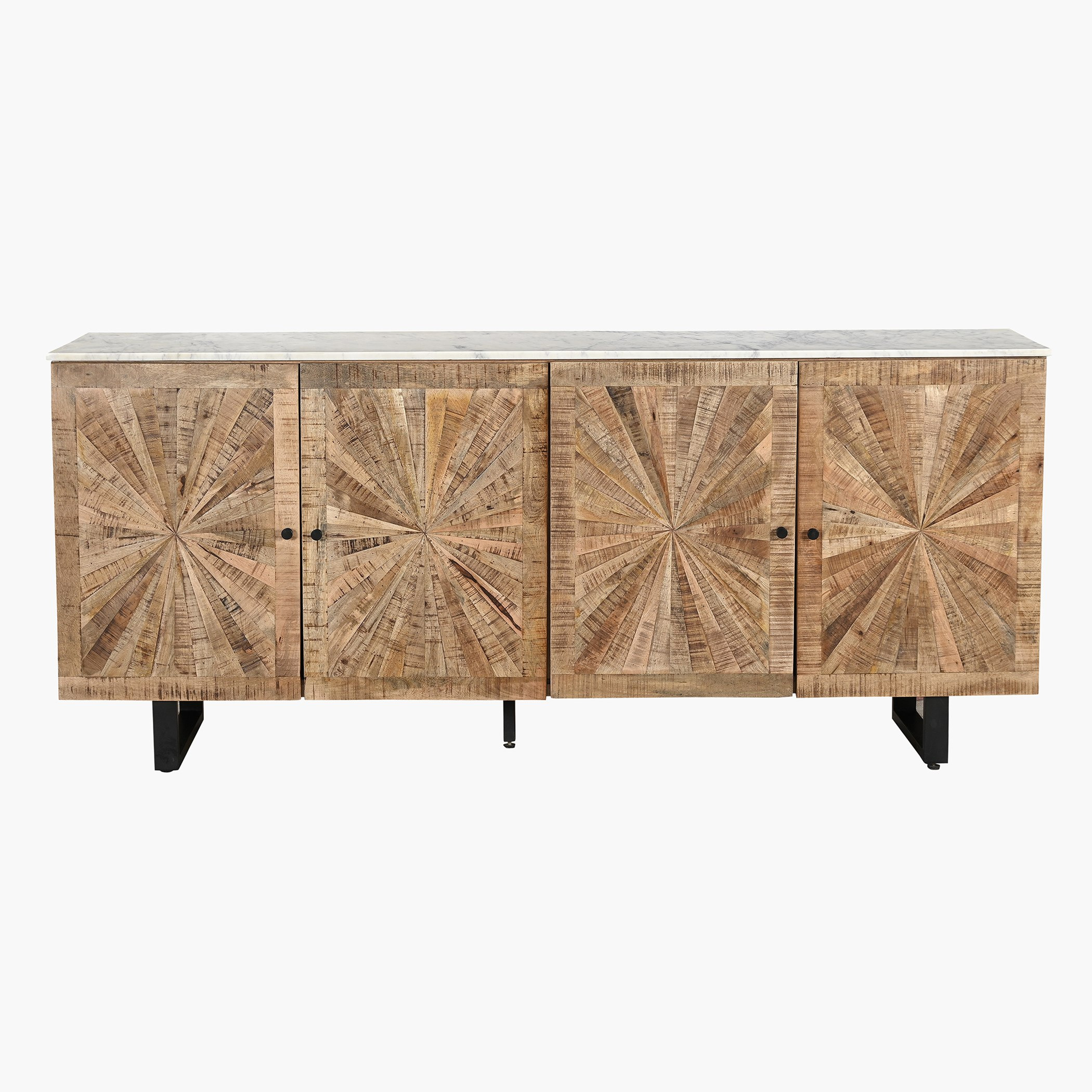 خزانة جانبية كبيرة 2 متر 4 أبواب بسطح من الرخام الأصلي - فلوريا من فيندرا-hbxfurniture-diningroom-buffetsandsideboards-image-2