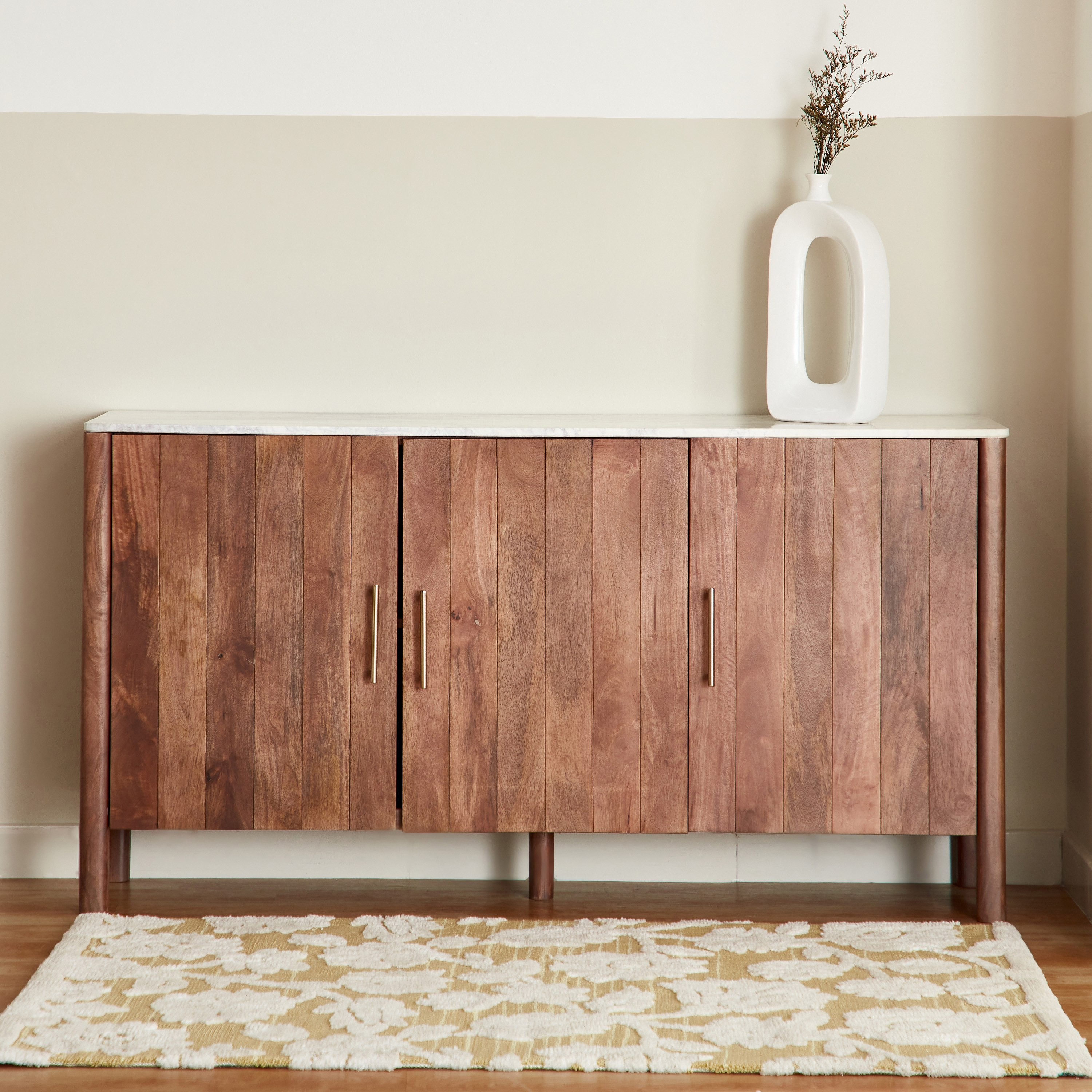 Vendra Midtown 1.6 Metre 3-Door Genuine Marble Top Sideboard-hbxfurniture-diningroom-buffetsandsideboards-image-2