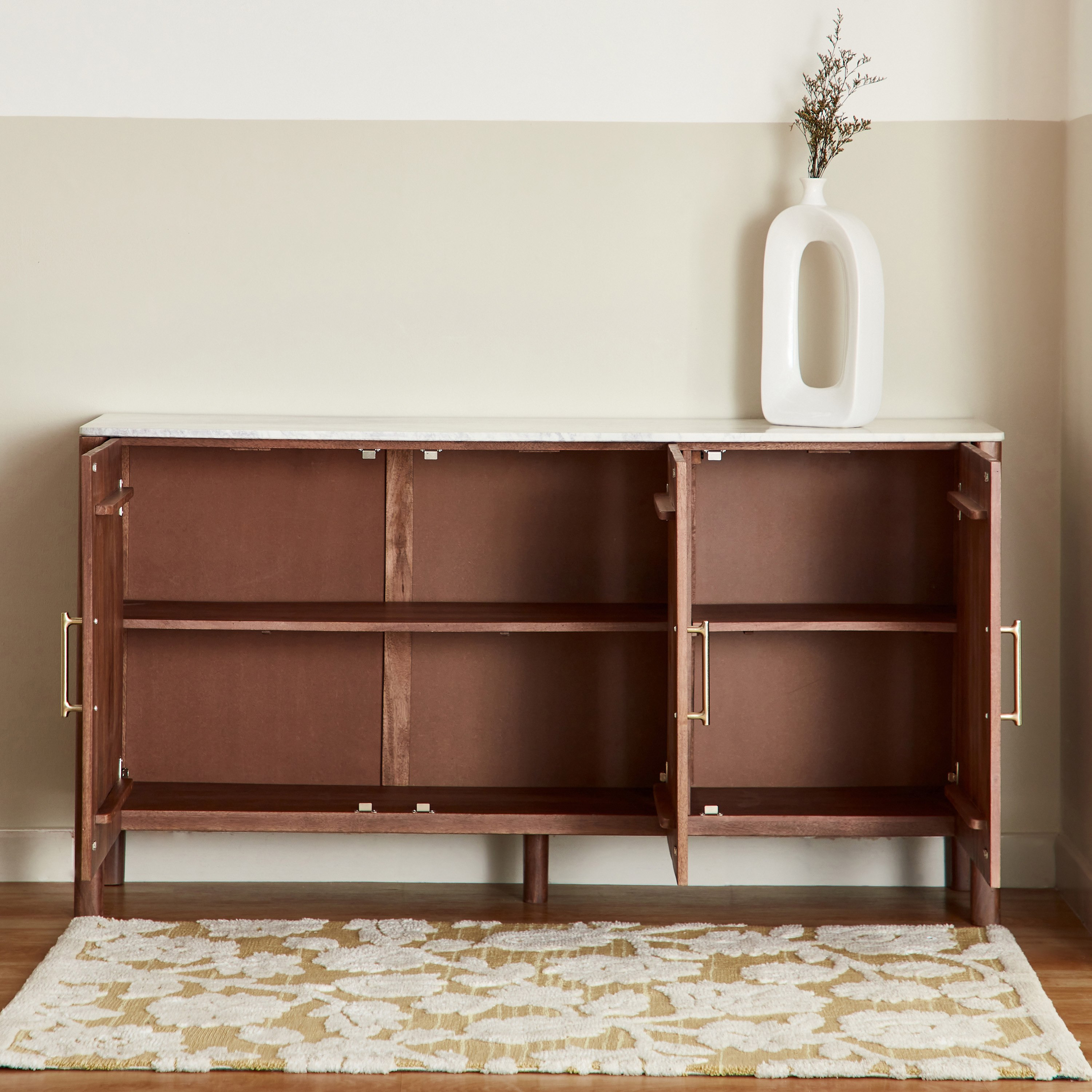 Vendra Midtown 1.6 Metre 3-Door Genuine Marble Top Sideboard-hbxfurniture-diningroom-buffetsandsideboards-image-3