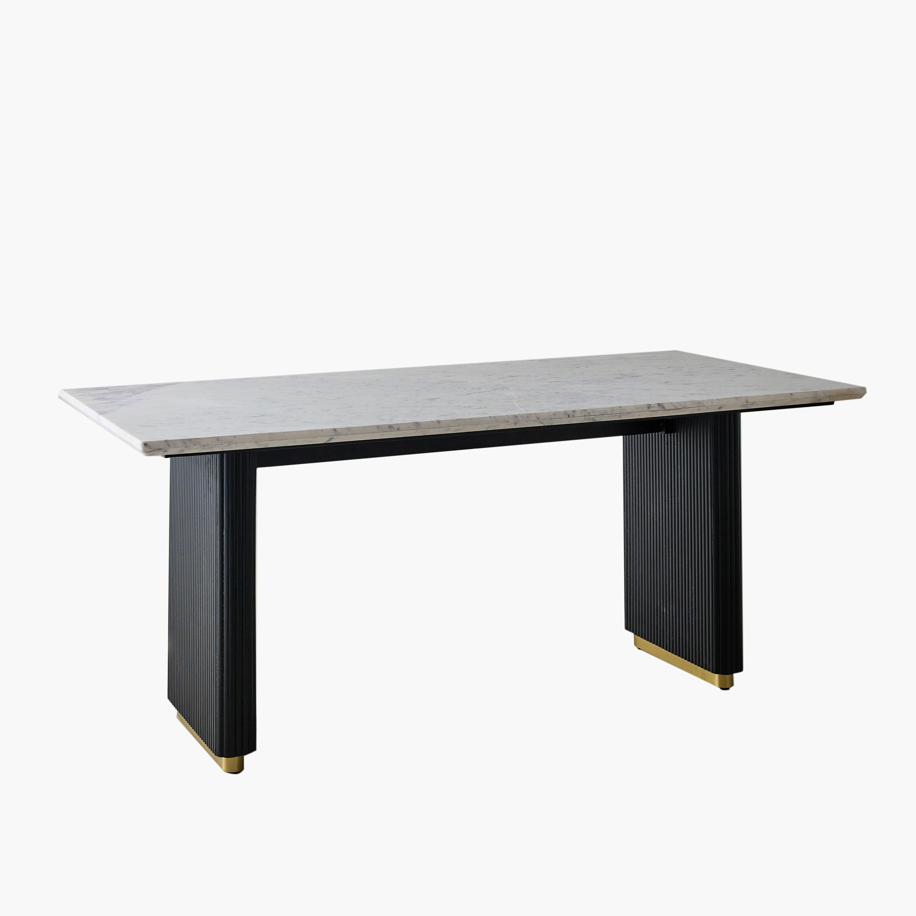 Cavon Fabio Genuine Marble Top 6-Seater Dining Table with Solid Wood Base-hbxdiningroom-diningtablesandsets-diningtables-sixseater-image-8