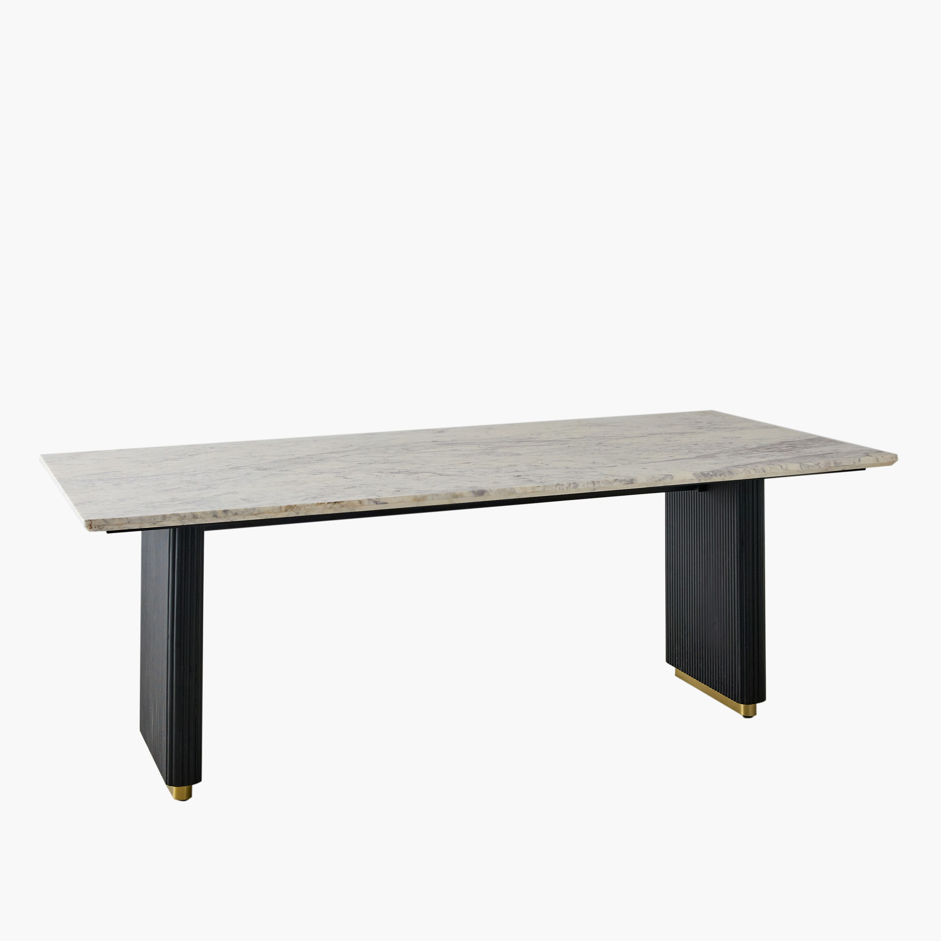 Cavon Fabio Genuine Marble Top 8-Seater Dining Table with Solid Wood Base-hbxfurniture-diningroom-diningtables-eightseater-image-7