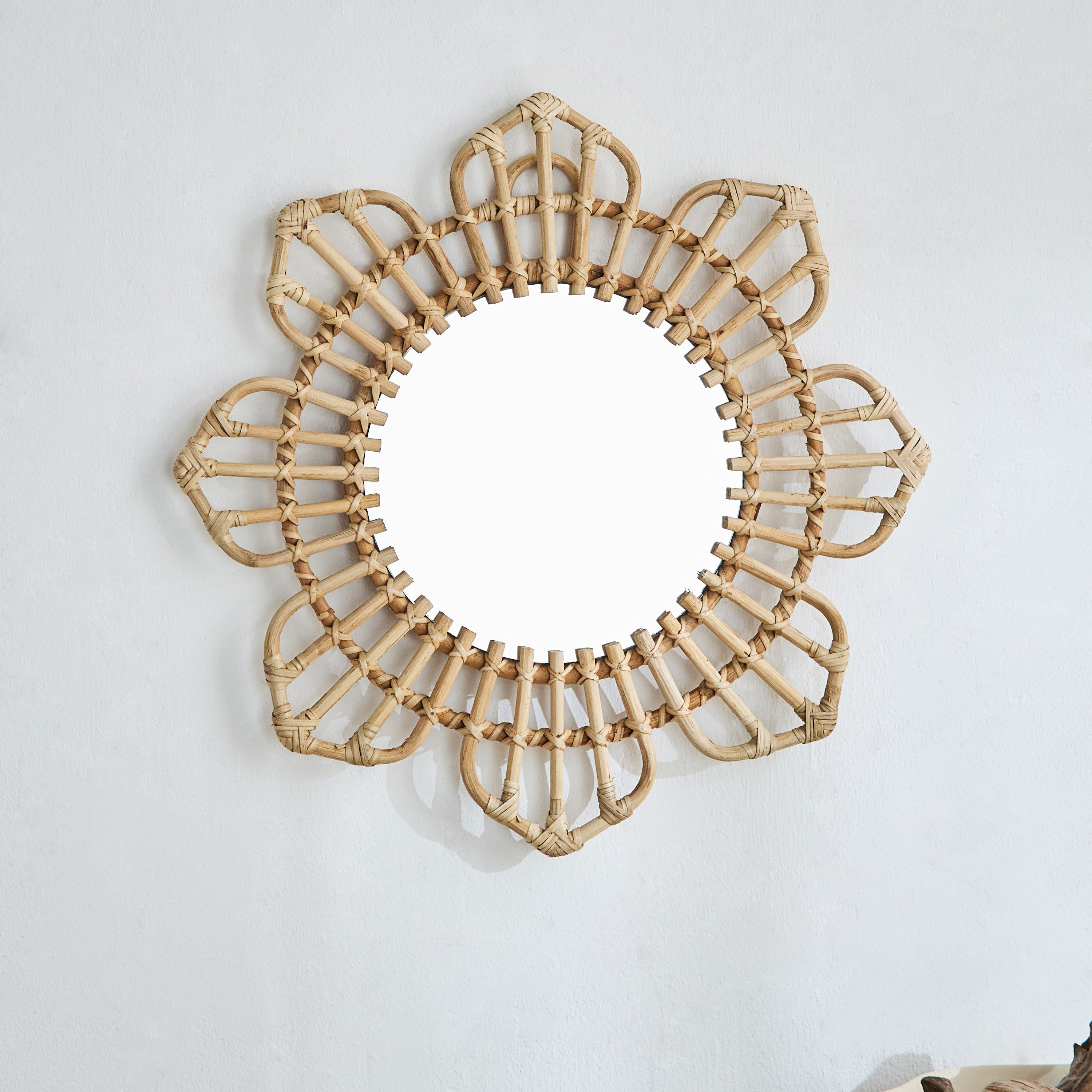 Boho Bliss Floral Decorative Mirror - 44x4x44 cm-hbxhomeware-hbxdecorandfurnishings-image-2