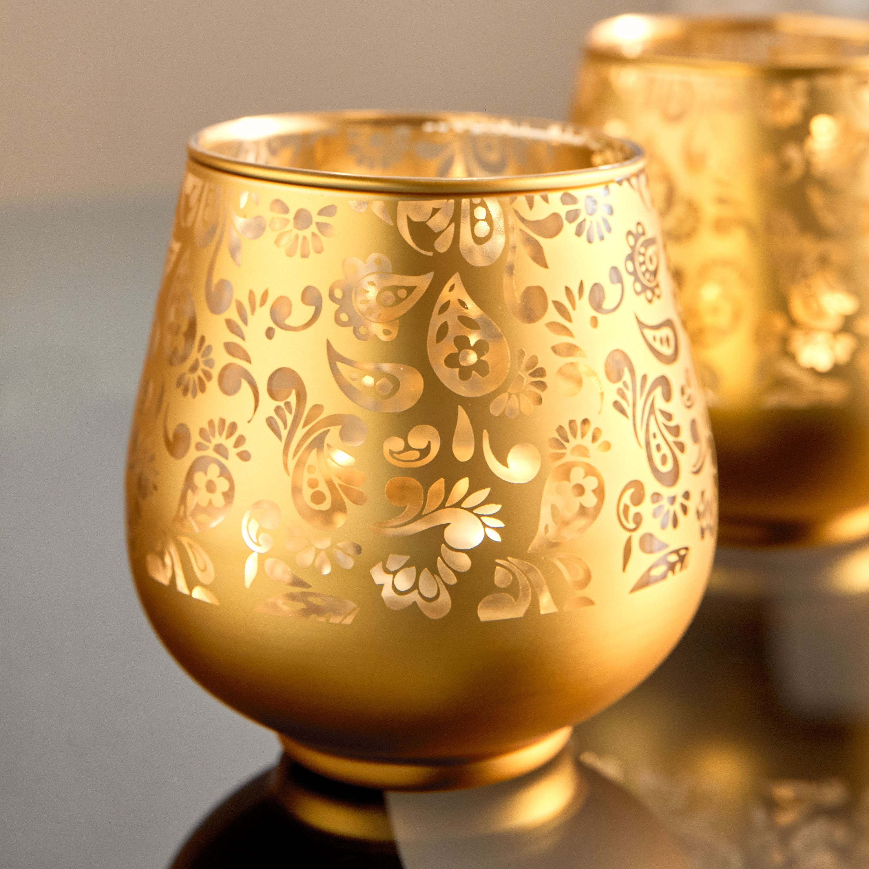 طقم حامل شموع زجاج قطعتين من ريوز - 9x9x9.5 سم-hbxlivingroom-decorandaccessories-candleholders-image-3