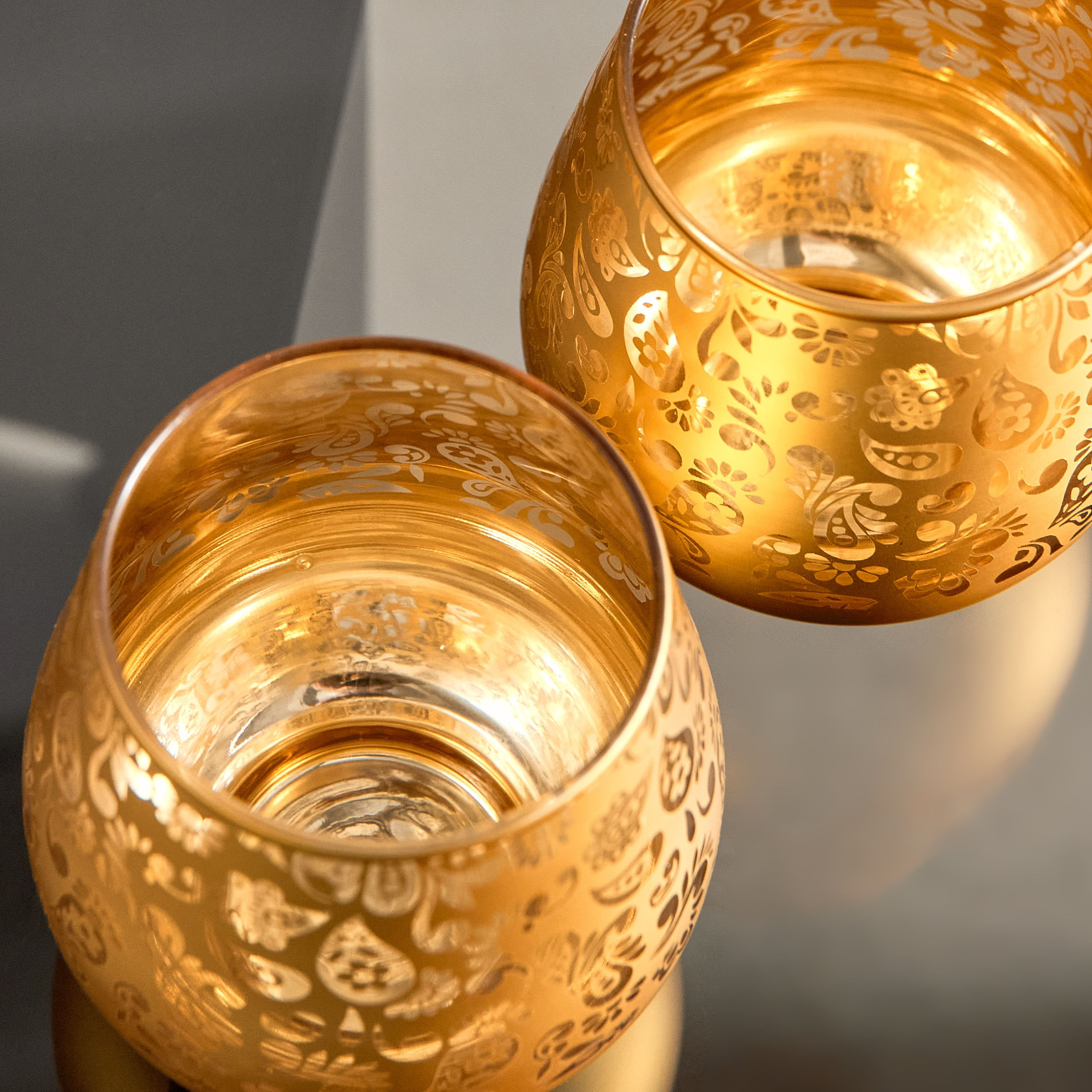 طقم حامل شموع زجاج قطعتين من ريوز - 9x9x9.5 سم-hbxlivingroom-decorandaccessories-candleholders-image-4