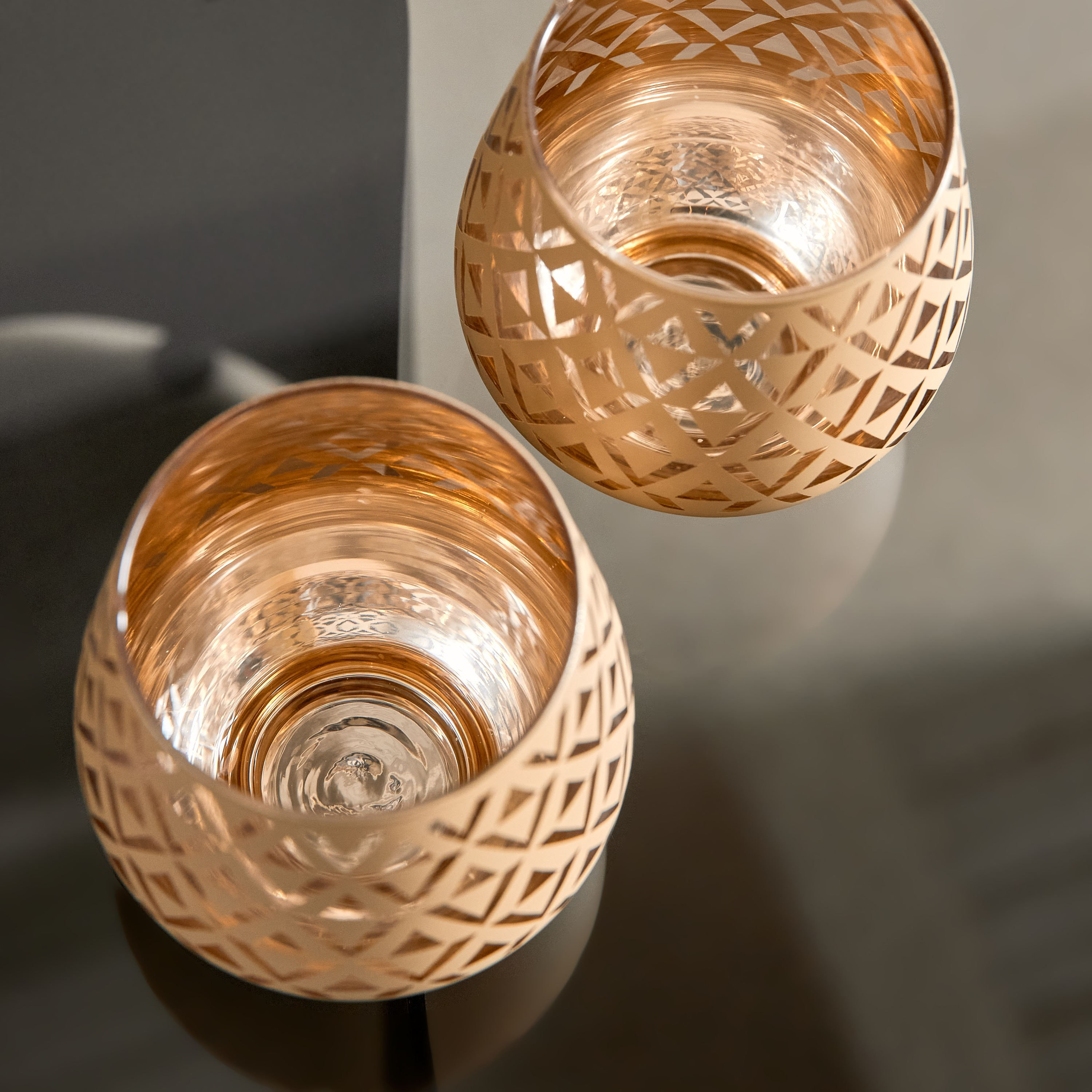 طقم حامل شموع زجاج قطعتين من ريوس - 9x9x9.5 سم-hbxlivingroom-decorandaccessories-candleholders-image-4