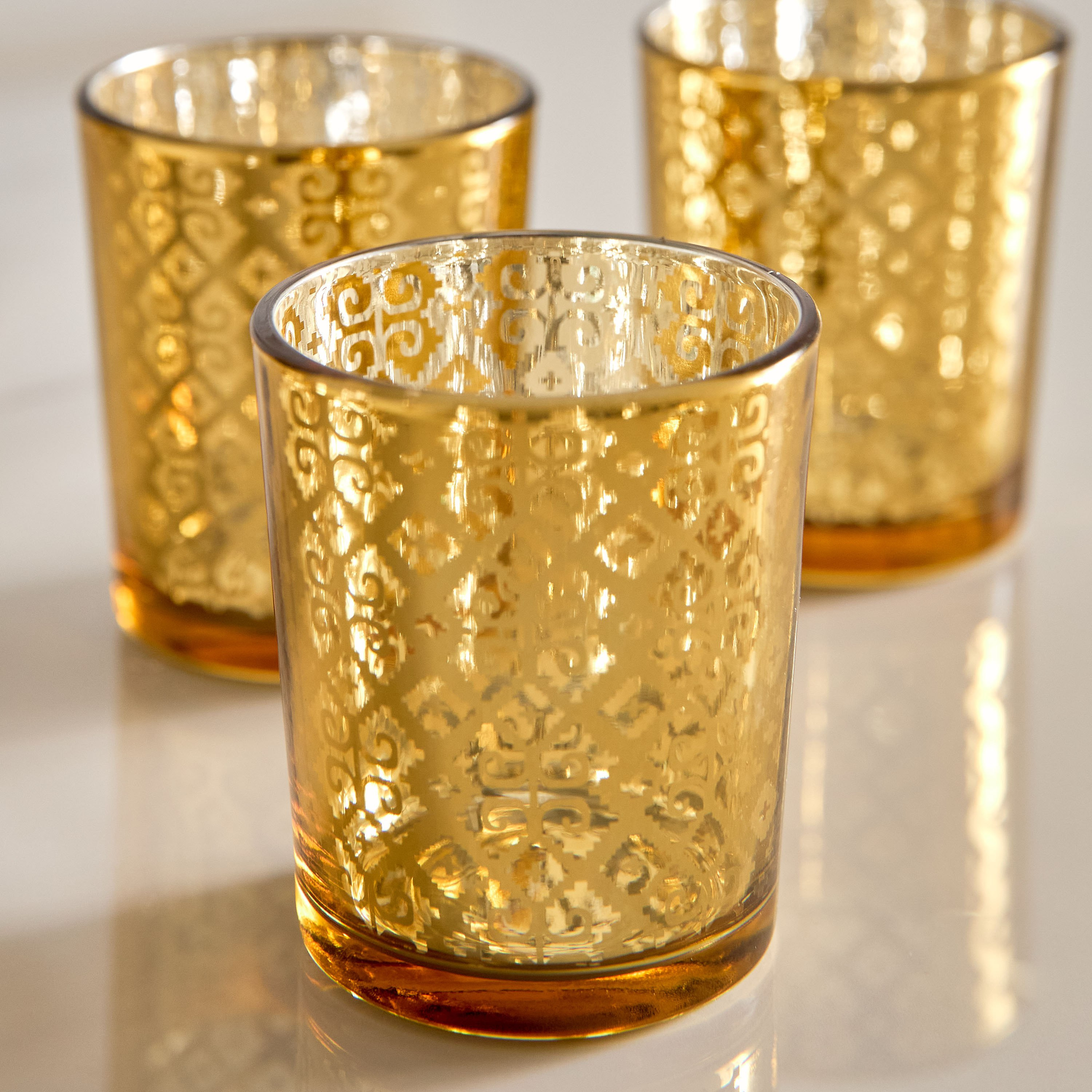 حامل شموع زجاجي من ريوس- طقم من 3 قطع-hbxlivingroom-decorandaccessories-candleholders-image-3