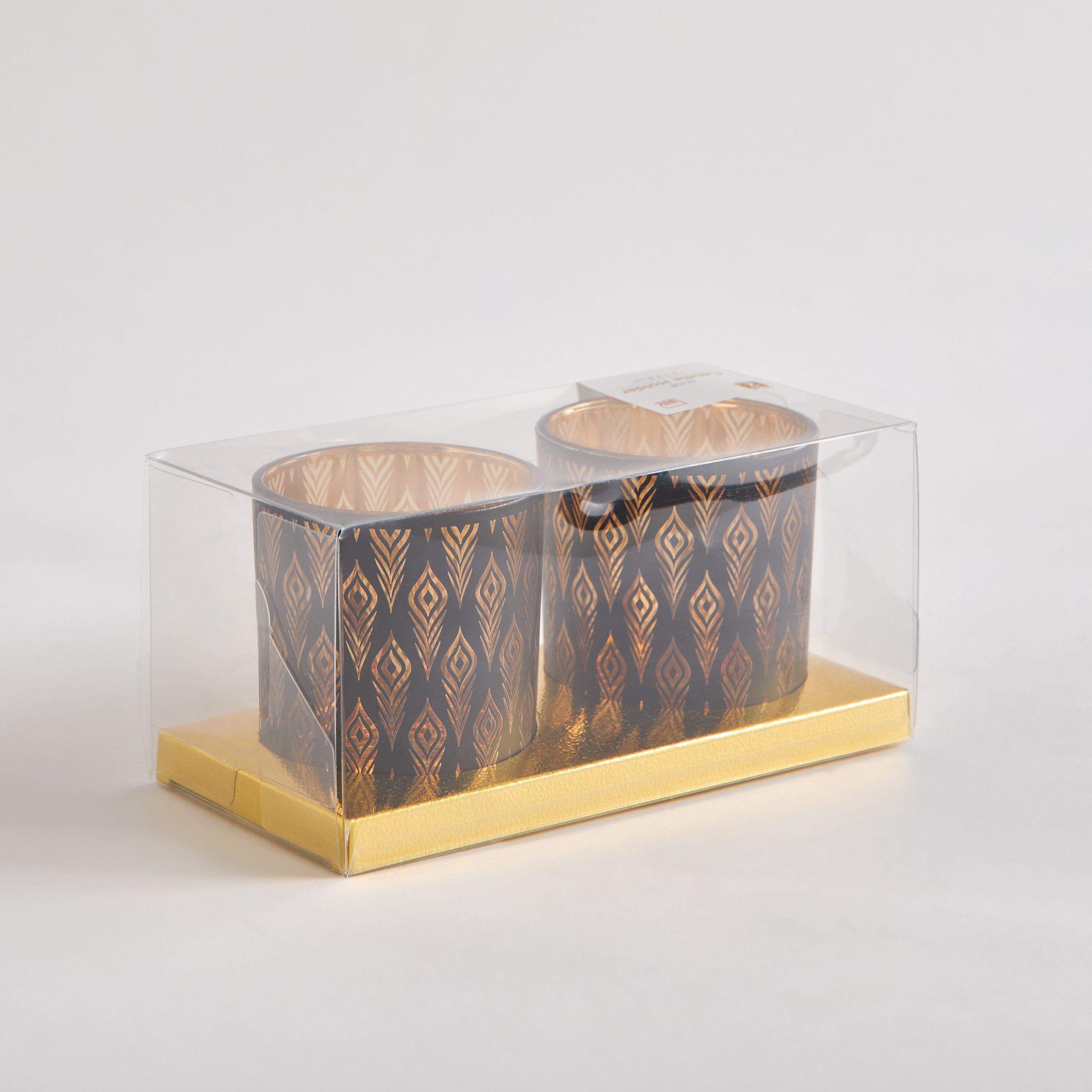 حامل شموع زجاج بتفاصيل مفرغة من روس - 7x7x8 سم-hbxlivingroom-decorandaccessories-candleholders-image-6