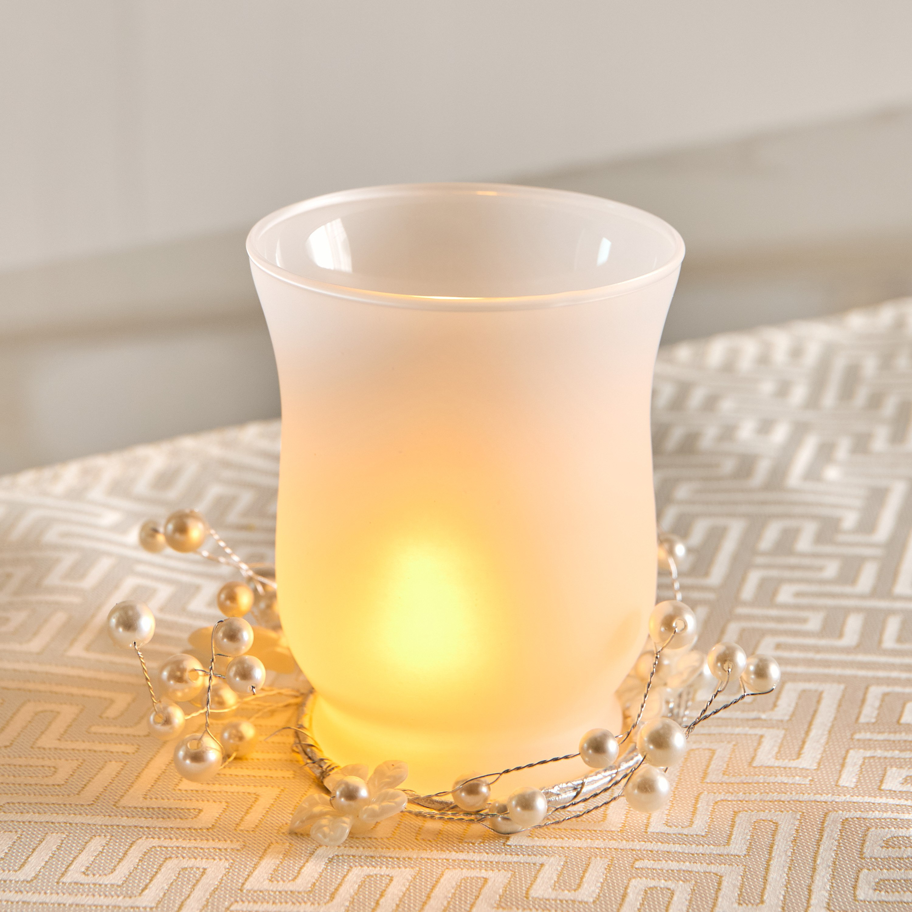 Ruse Glass Embellished Candleholder - 9x9x11 cm-hbxlivingroom-decorandaccessories-candleholders-image-1