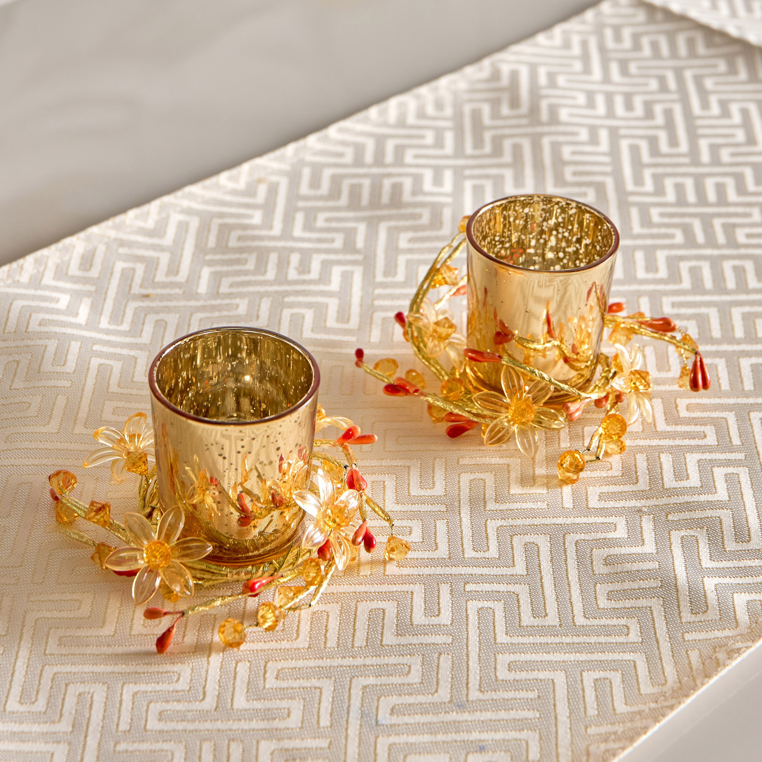 Ruse 2-Piece Glass Embellished Candleholder Set - 5.5x5.5x6.7 cm-hbxlivingroom-decorandaccessories-candleholders-image-2