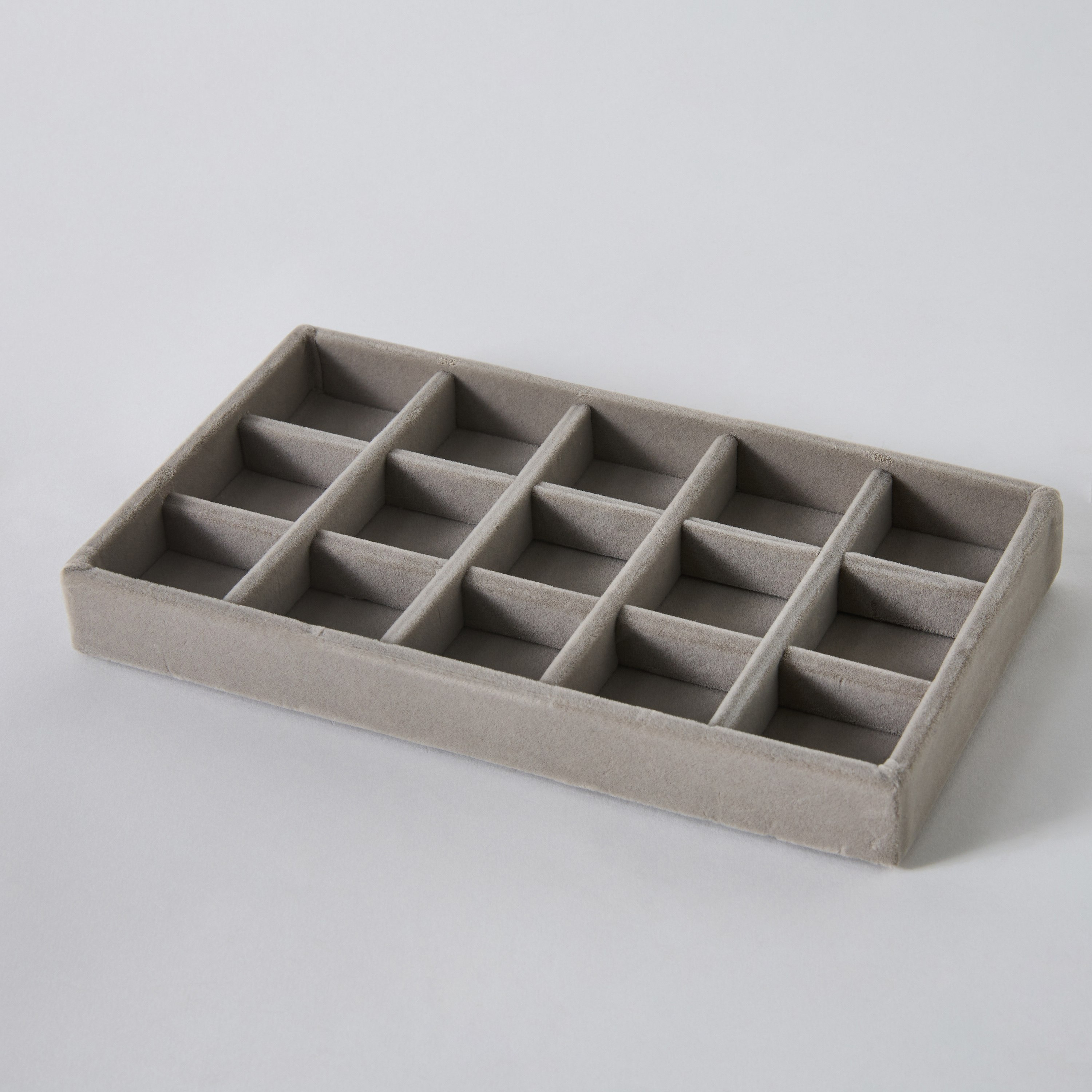 Velour 15-Compartment Jewellery Tray for Rings and Earrings-hbxbedroom-bedroomaccessories-jewelleryboxesandholders-image-5