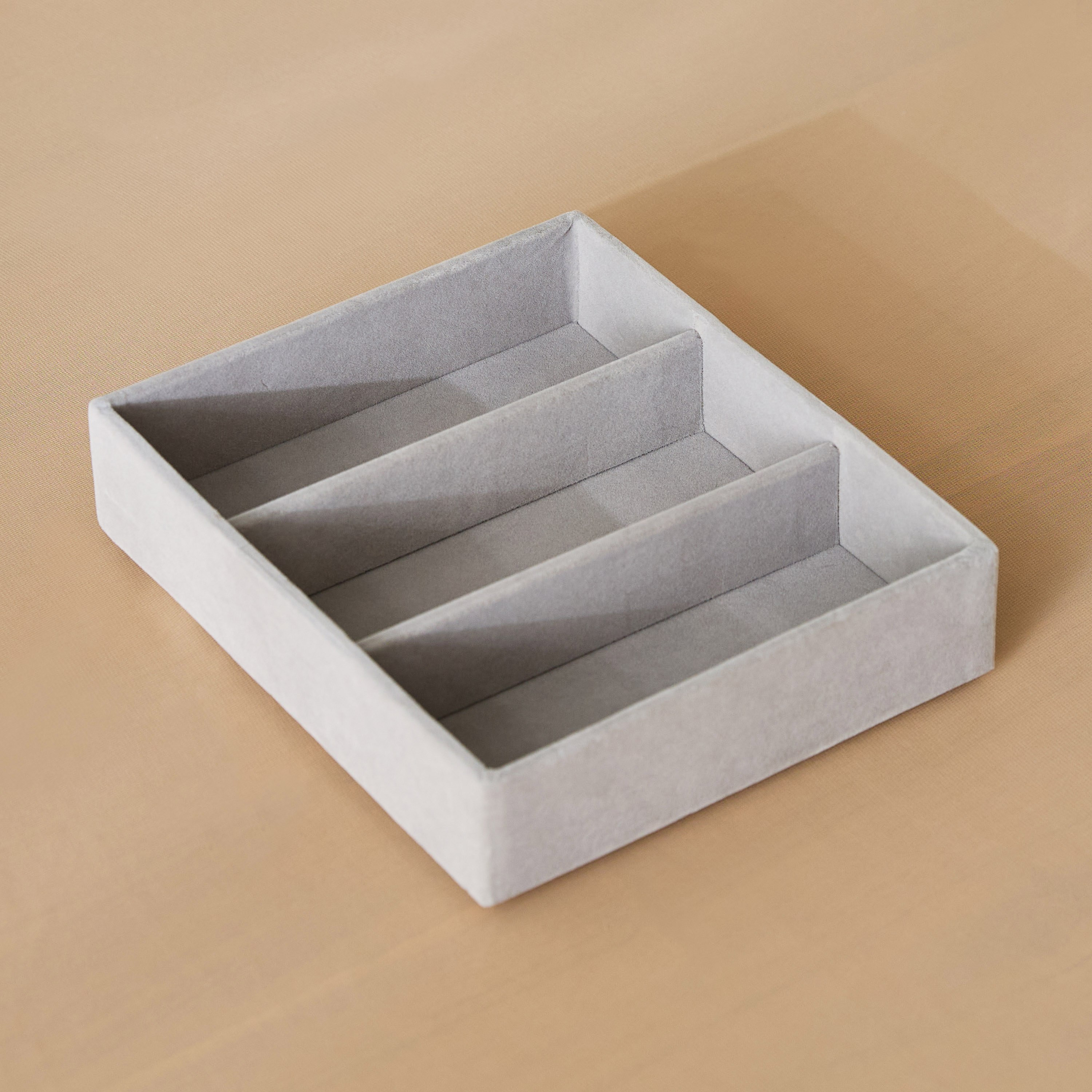 Velour 3-Compartment Glasses Organizer Tray-hbxbedroom-bedroomaccessories-bedroomstorage-image-2