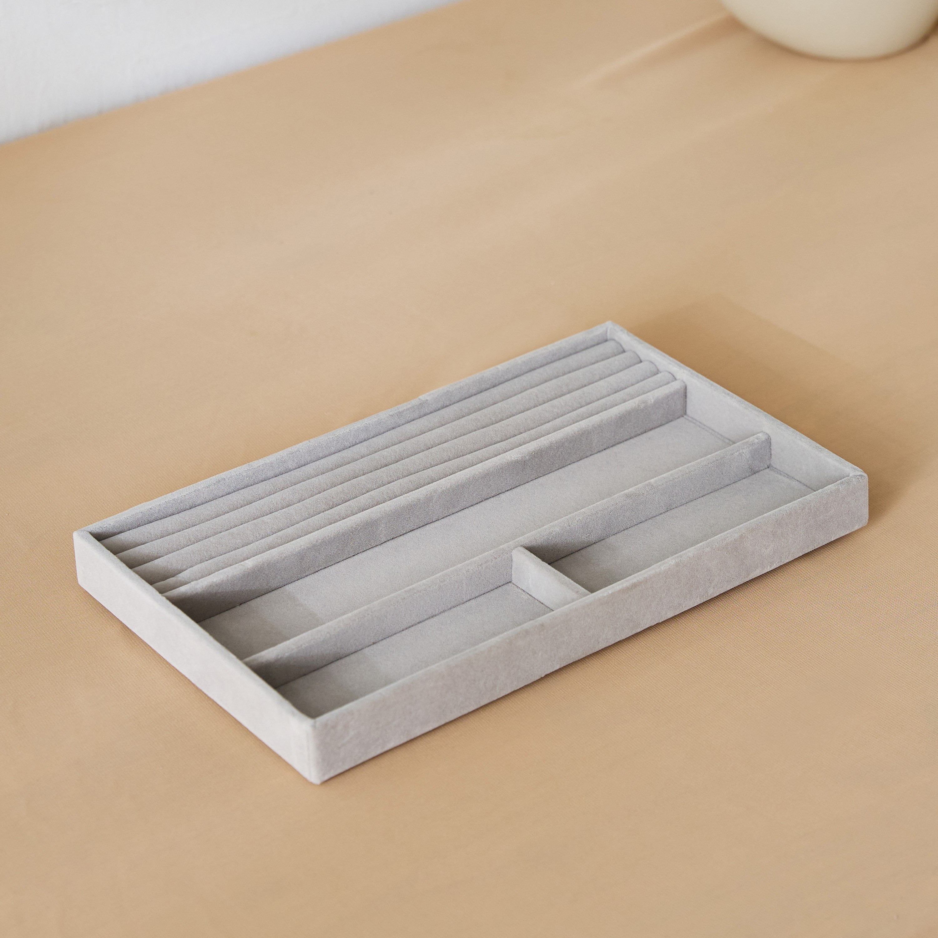 Velour 4-Compartment Jewellery Tray-hbxbedroom-bedroomaccessories-jewelleryboxesandholders-image-2