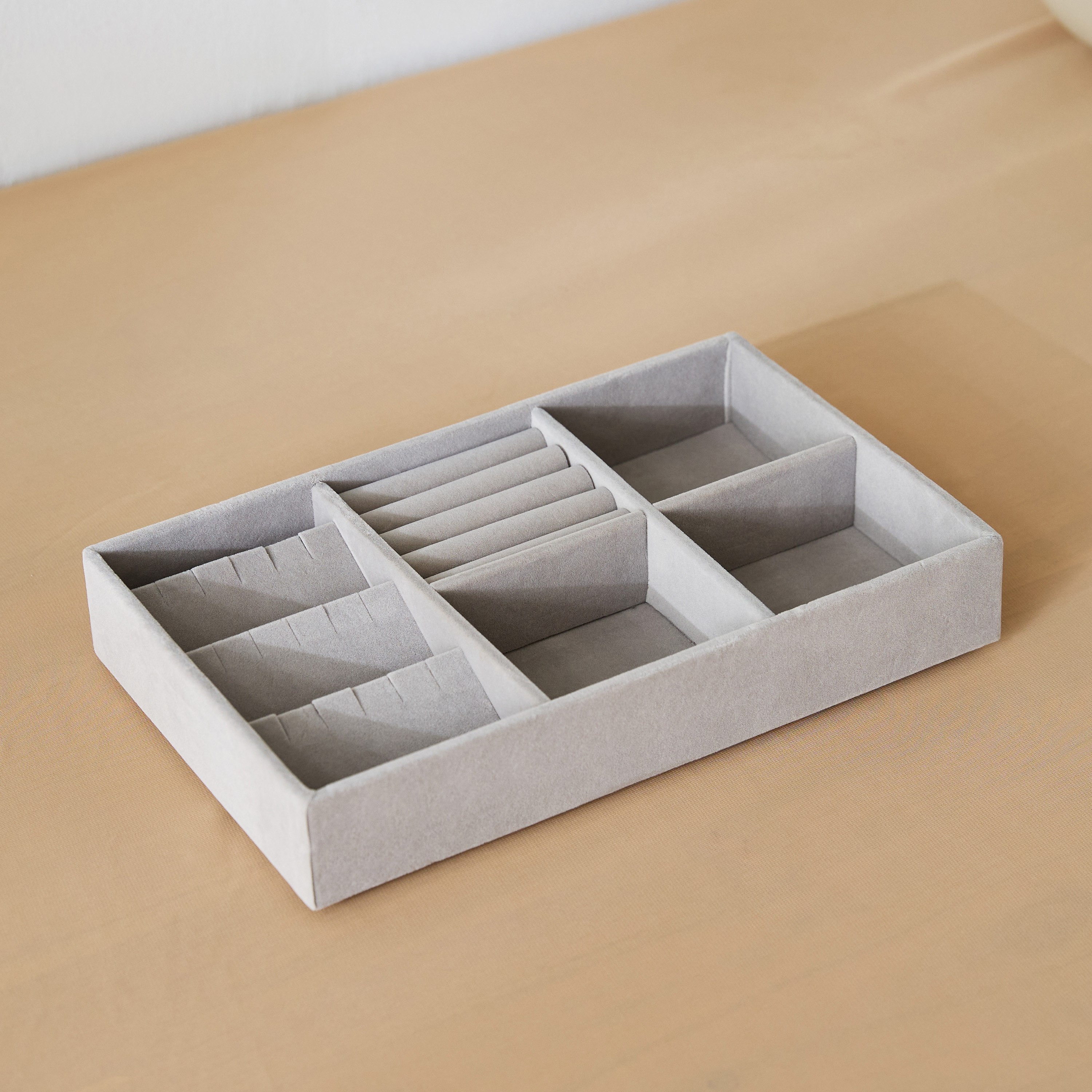 Velour 5-Compartment Jewellery Tray-hbxbedroom-bedroomaccessories-jewelleryboxesandholders-image-2