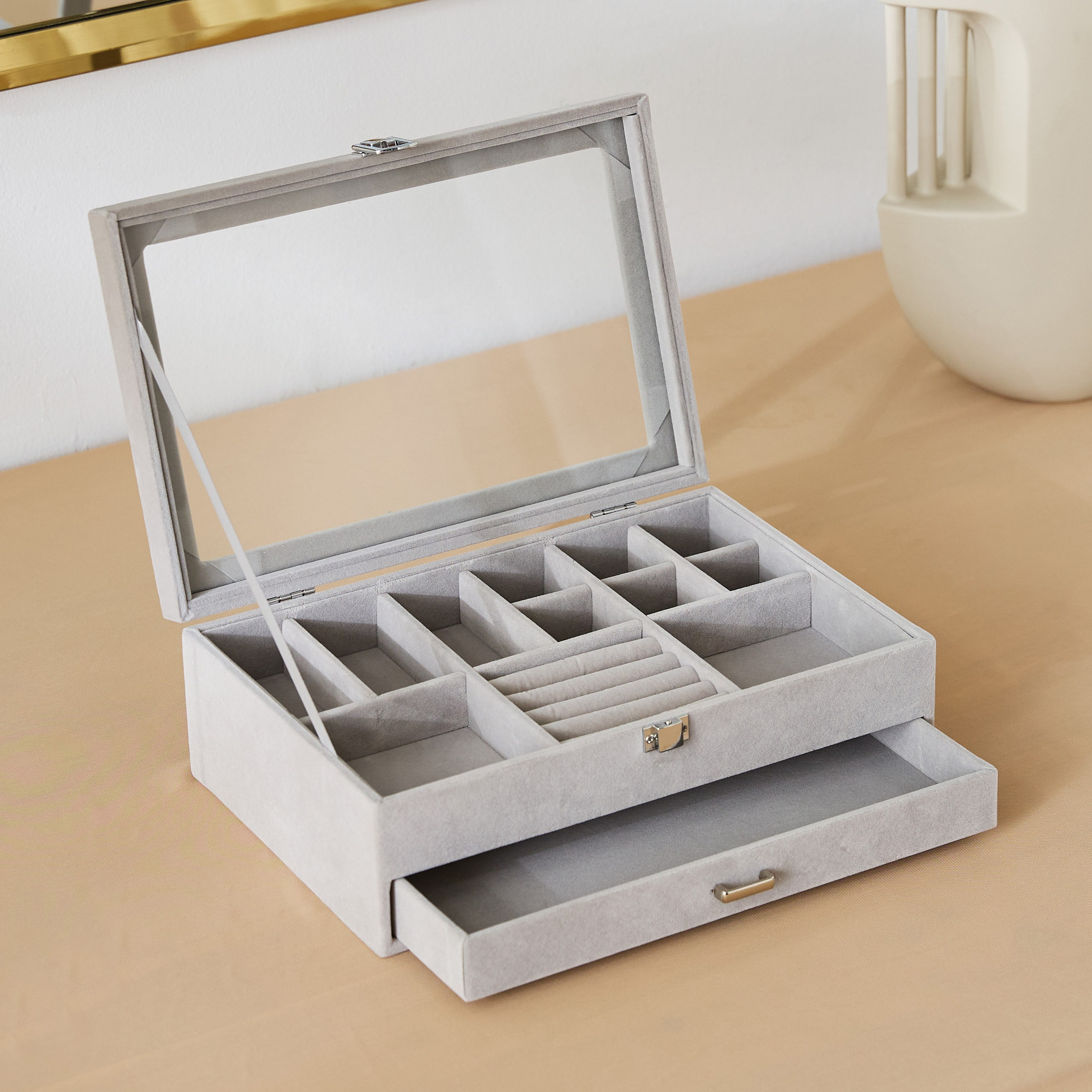 Velour 2-Tier Jewellery Organiser-hbxbedroom-bedroomaccessories-jewelleryboxesandholders-image-2