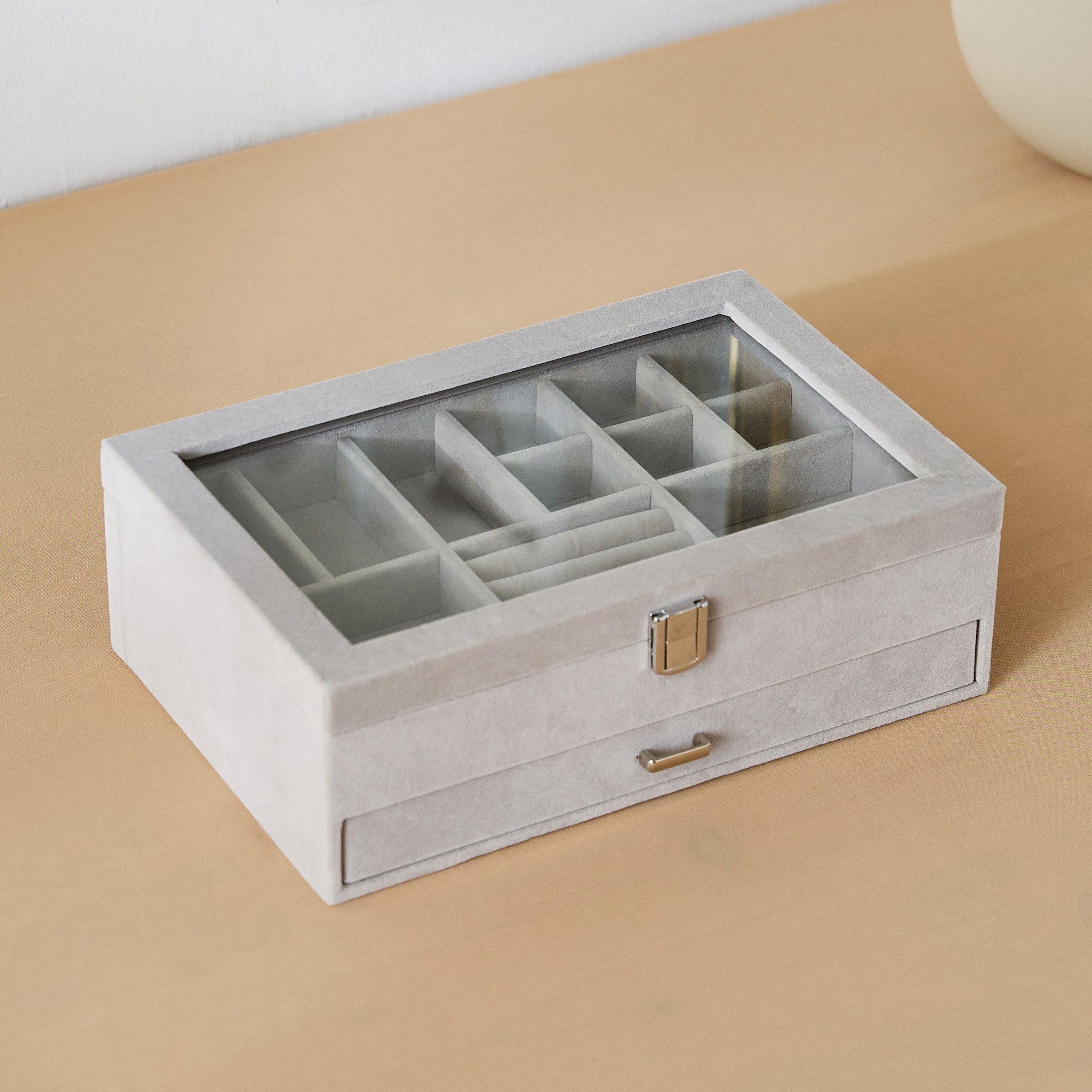 Velour 2-Tier Jewellery Organiser-hbxbedroom-bedroomaccessories-jewelleryboxesandholders-image-4