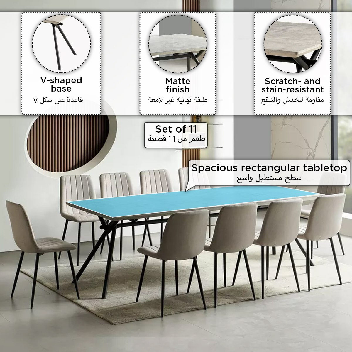 Kelsey 10-Seater Dining Set-hbxfurniture-diningroom-diningsets-tenseater-image-4