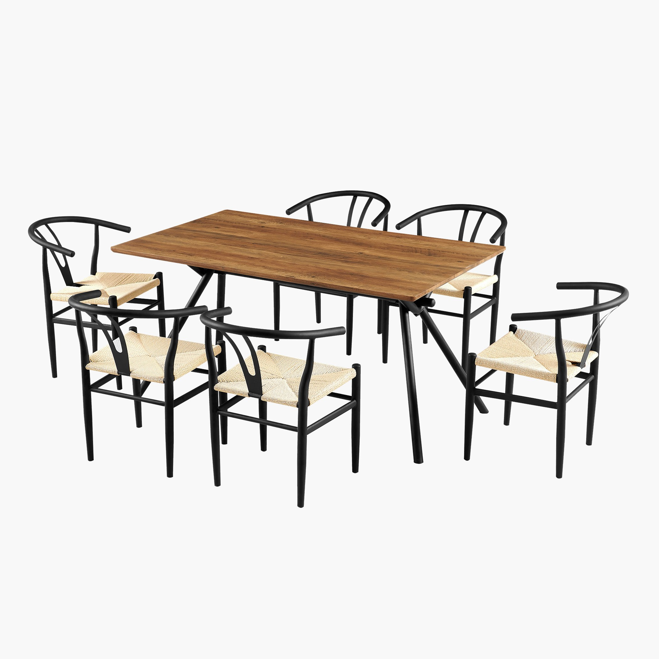 Hansi 6-Seater Dining Set-hbxfurniture-diningtablesandsets-diningsets-sixseater-image-21