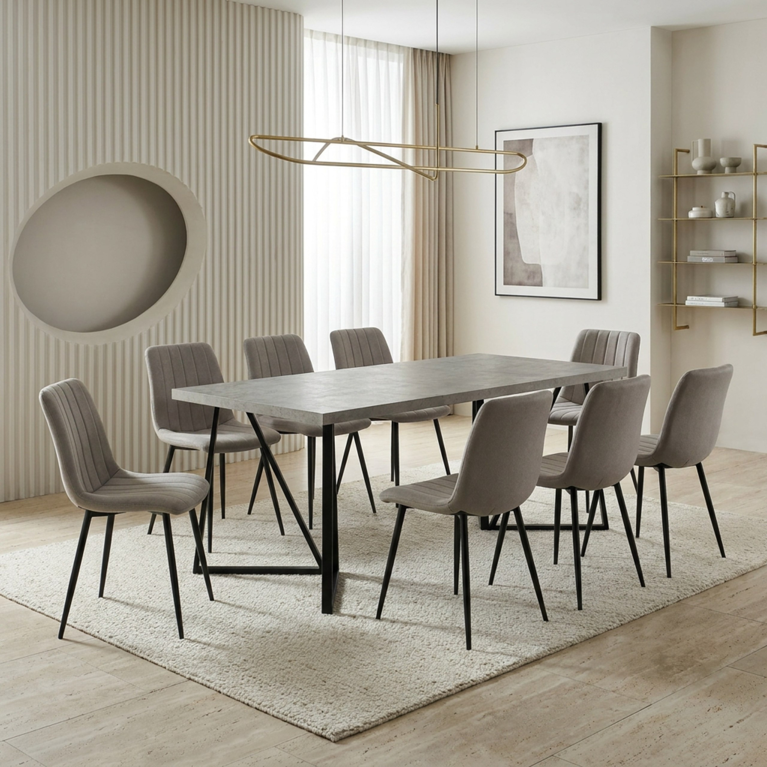 Dora 8-Seater Dining Set-hbxfurniture-diningtablesandsets-diningsets-eightseater-image-1