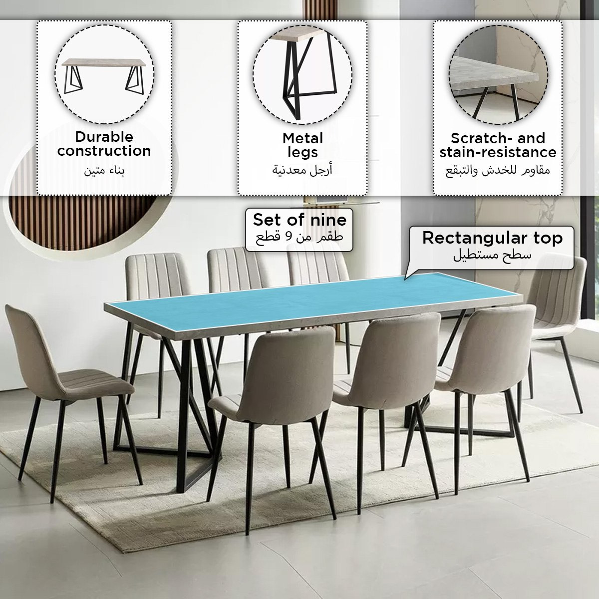 Dora 8-Seater Dining Set-hbxfurniture-diningtablesandsets-diningsets-eightseater-image-4