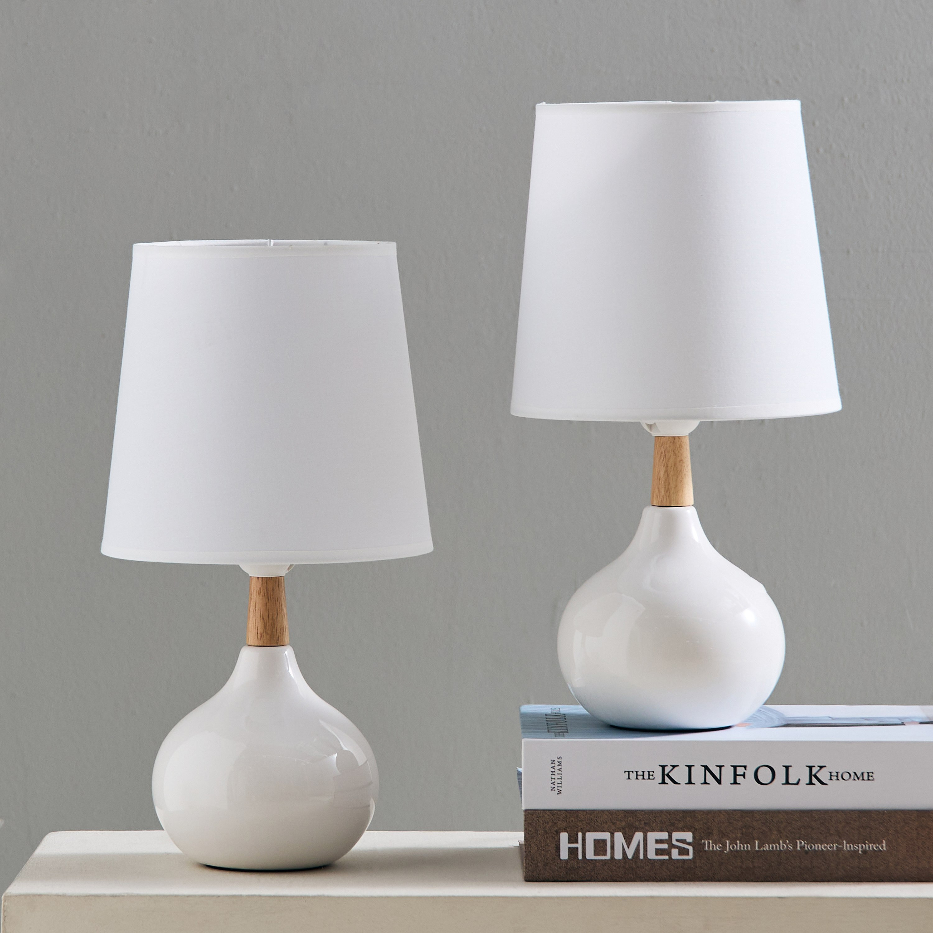 طقم مصباح طاولة سيراميك قطعتين من أشرا - 19x19x40 سم-PROMO_HB_AE_B1G1_250925-image-1