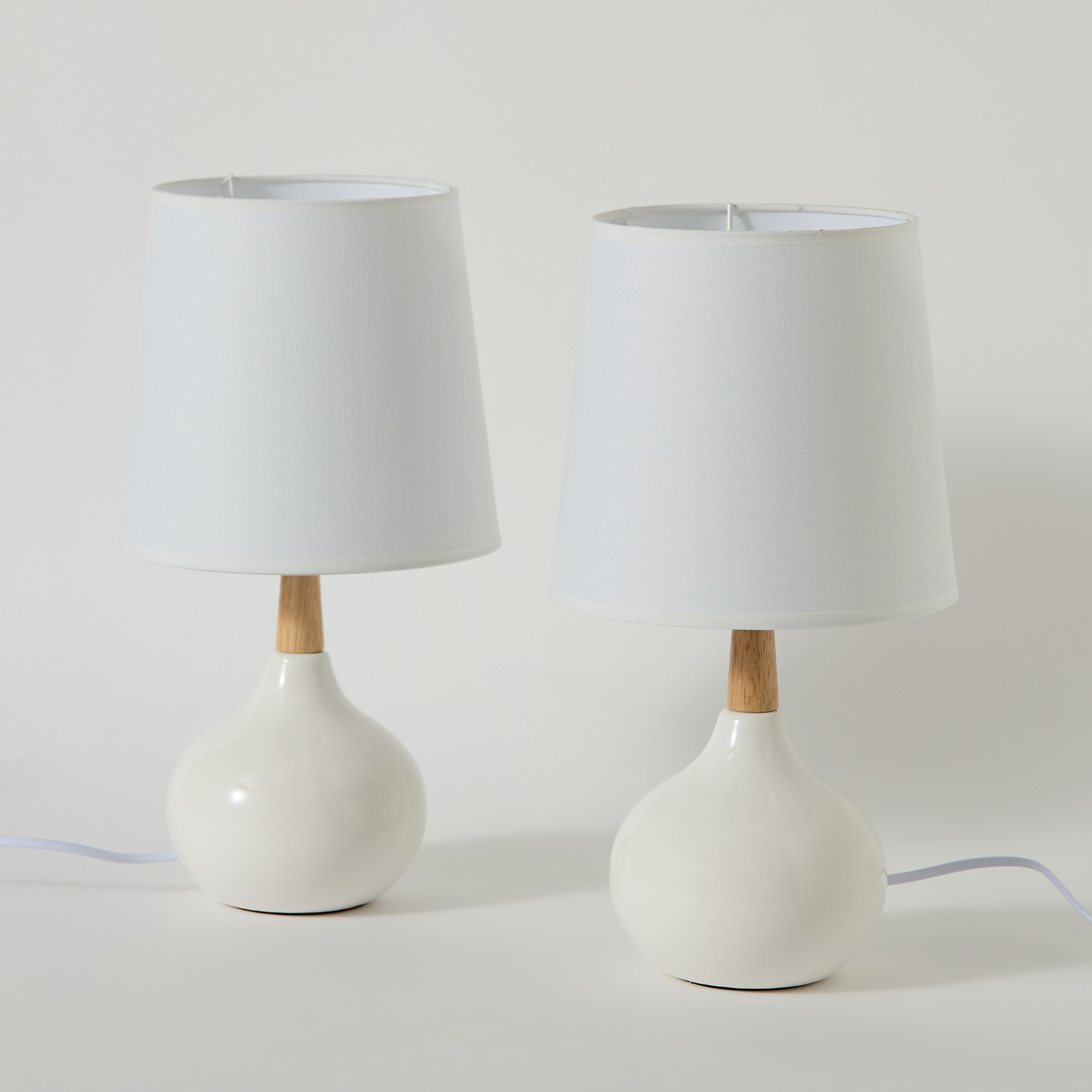طقم مصباح طاولة سيراميك قطعتين من أشرا - 19x19x40 سم-PROMO_HB_AE_B1G1_250925-image-7