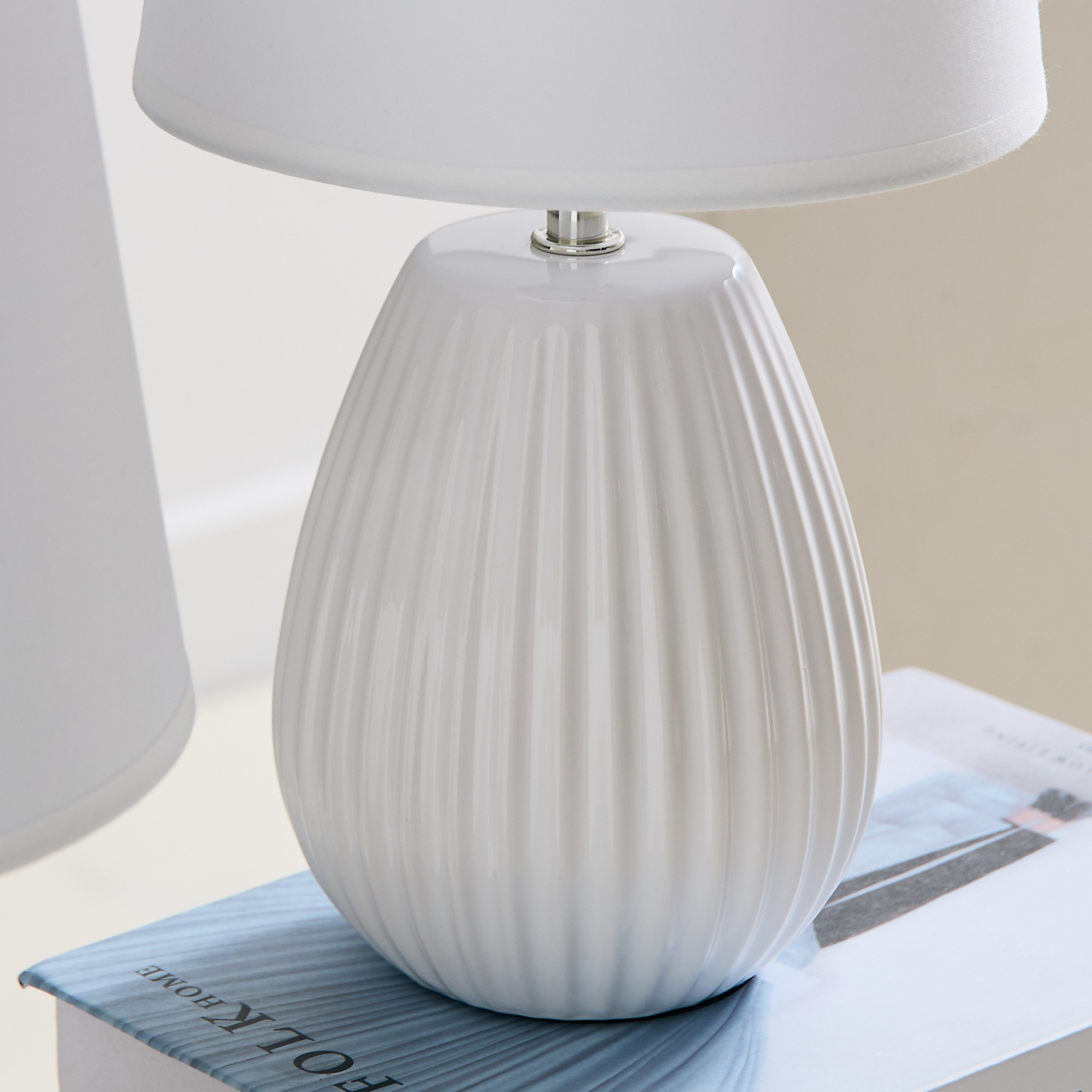 طقم مصابيح طاولة سيراميك من قطعتين من أشرا - 19x19x40 سم-PROMO_HB_AE_B1G1_250925-image-4