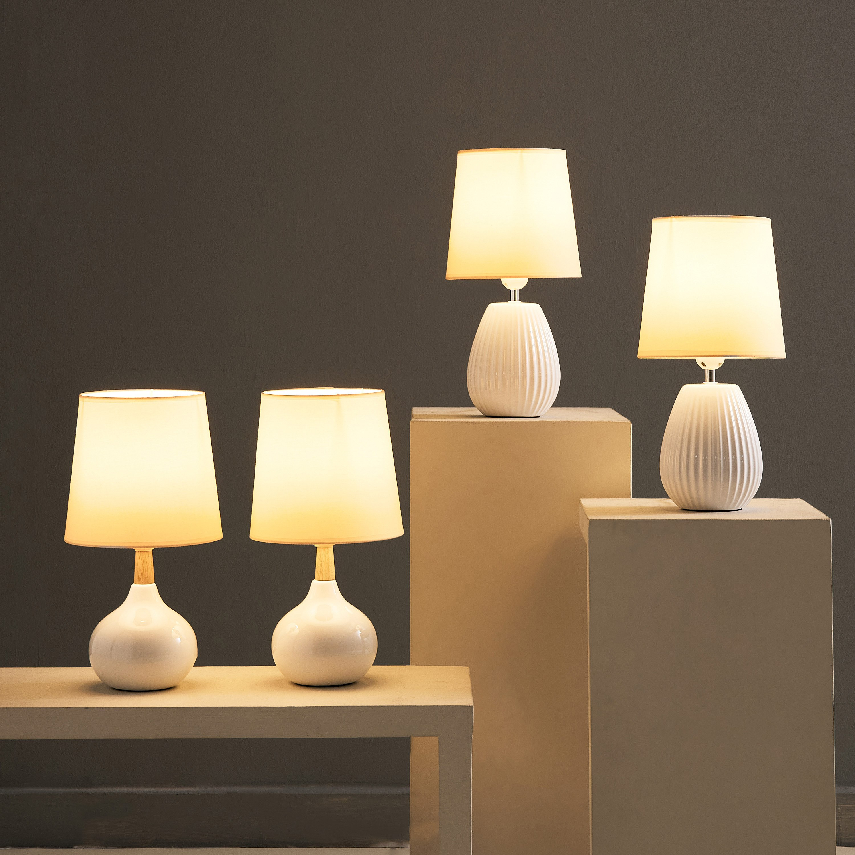 طقم مصابيح طاولة سيراميك من قطعتين من أشرا - 19x19x40 سم-PROMO_HB_AE_B1G1_250925-image-6