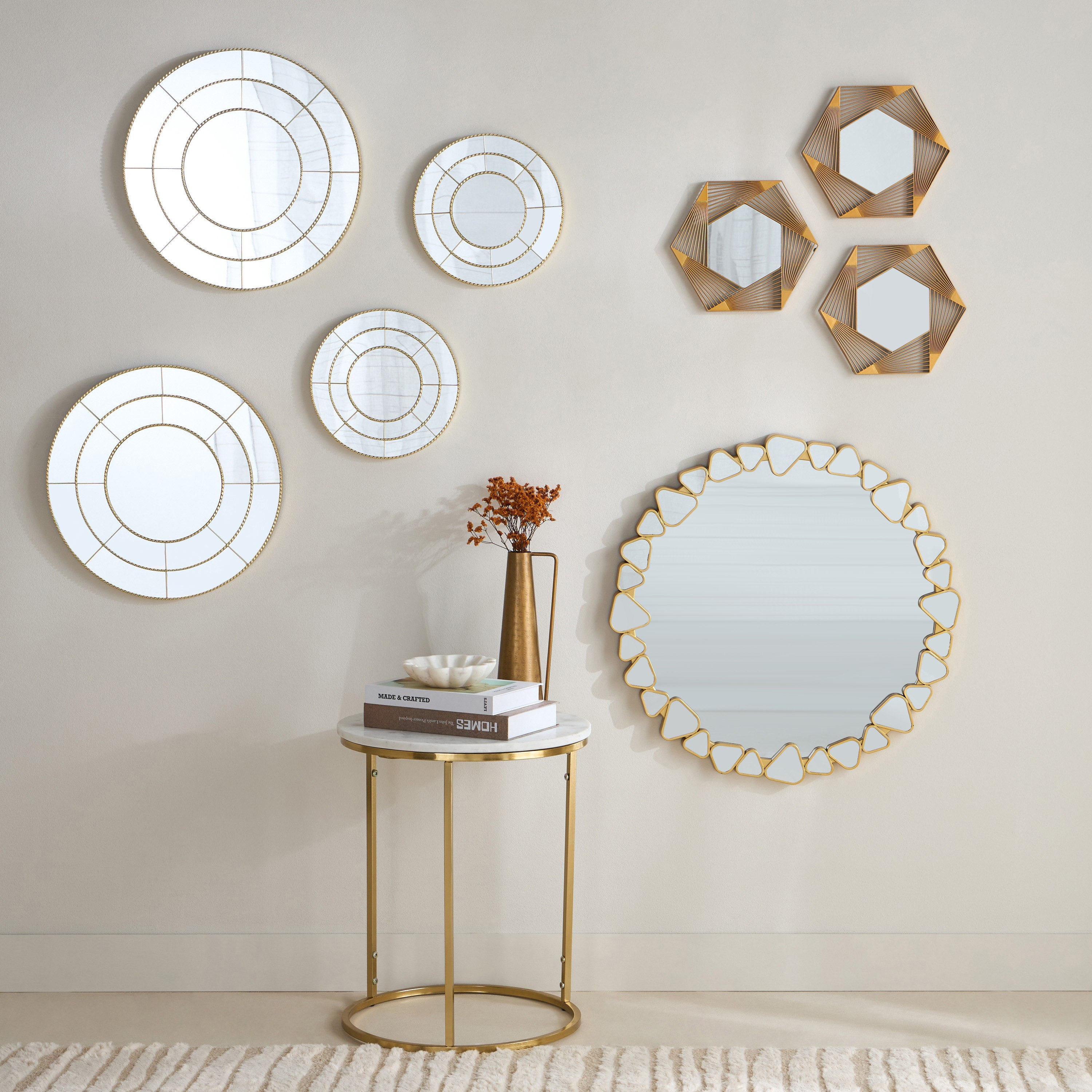 مرآة ديكور مستديرة من بريكلين - 40x40x1.8 سم-hbxhomeware-hbxdecorandfurnishings-image-4