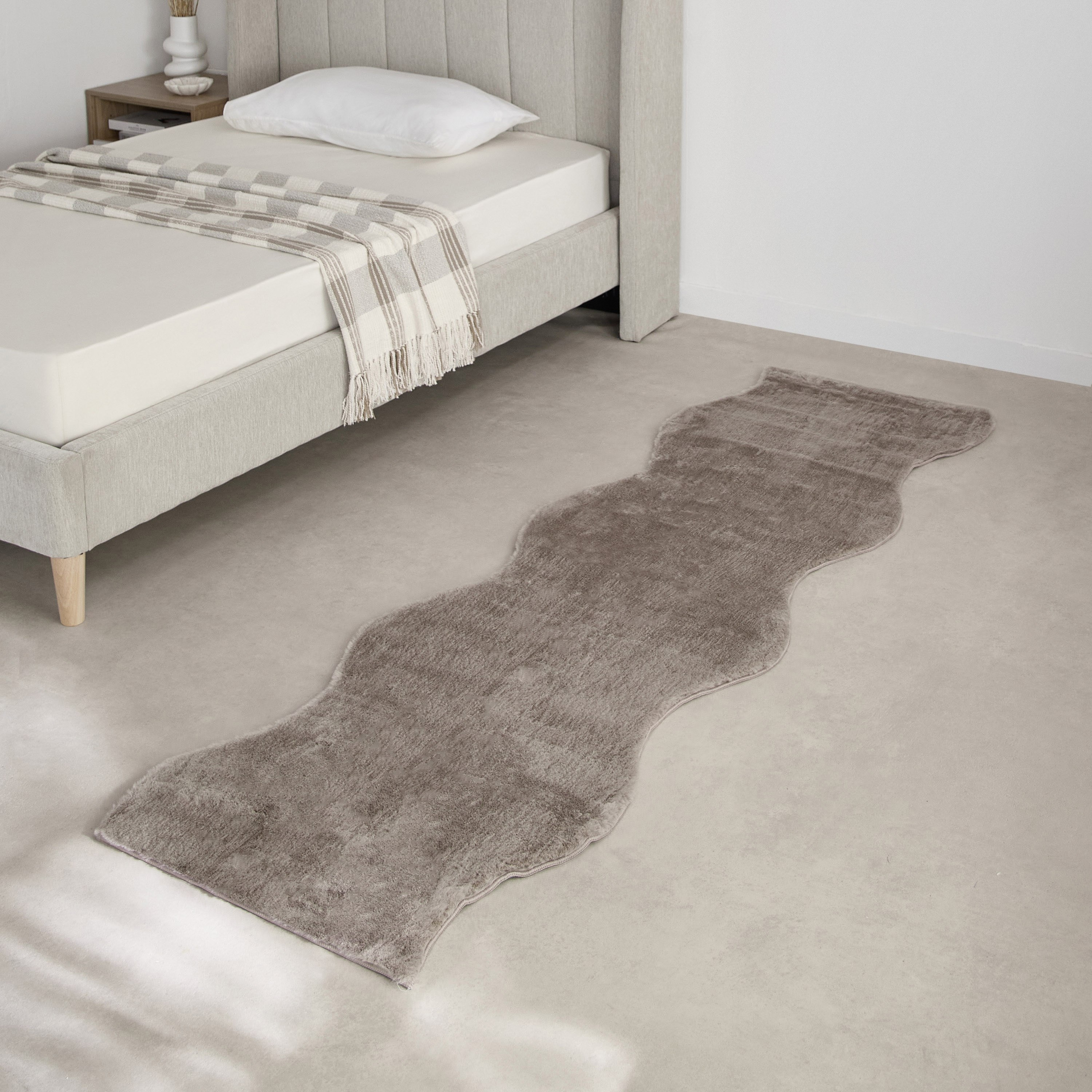 Faux Rabbit Fur Shaped Rug - 70x230 cm-hbxdecorandfurnishings-floorcoverings-rugs-image-1