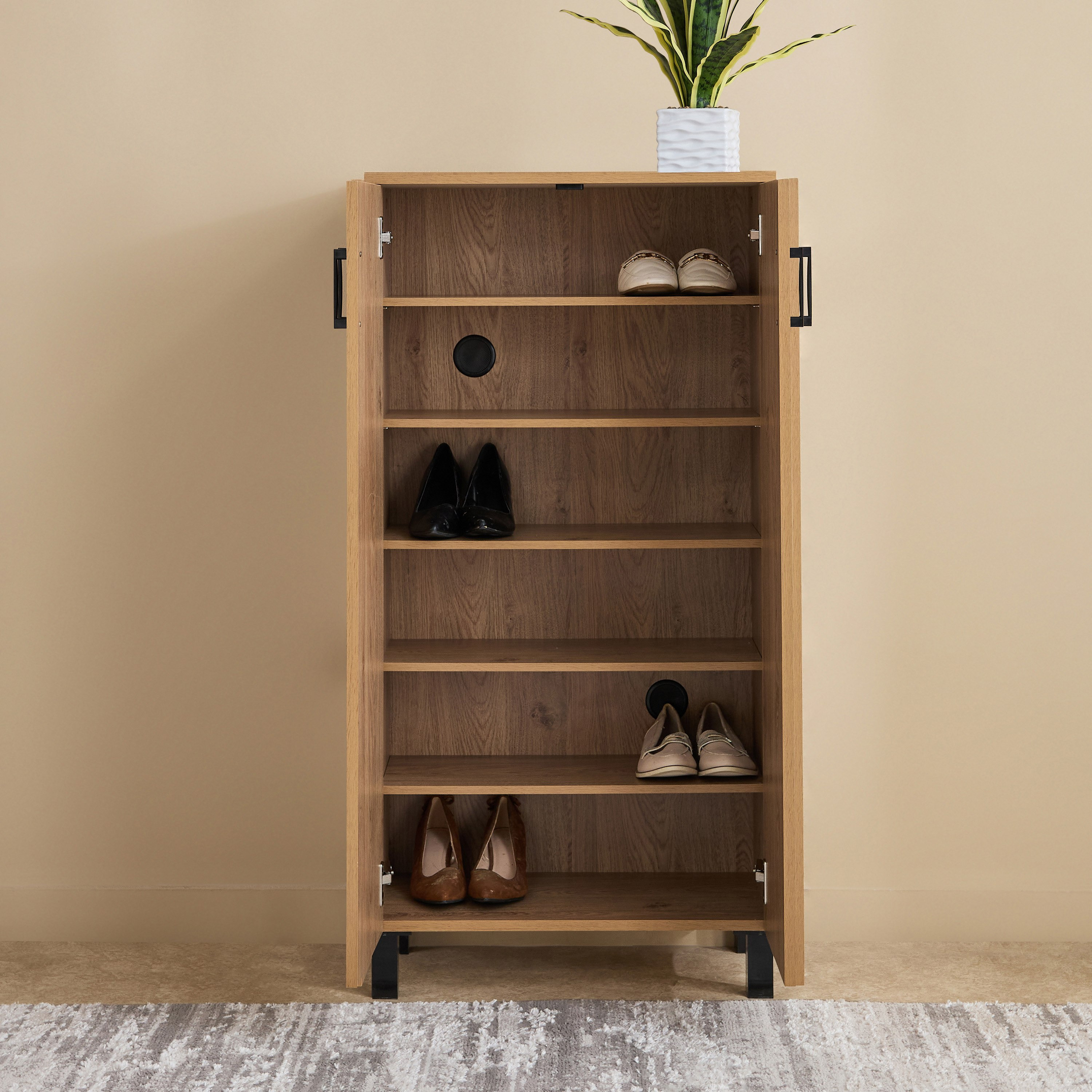 Patara Tall 18-Pair Multipurpose Shoe Rack with 2 Doors-hbxbedroom-shoecabinetsandracks-image-3