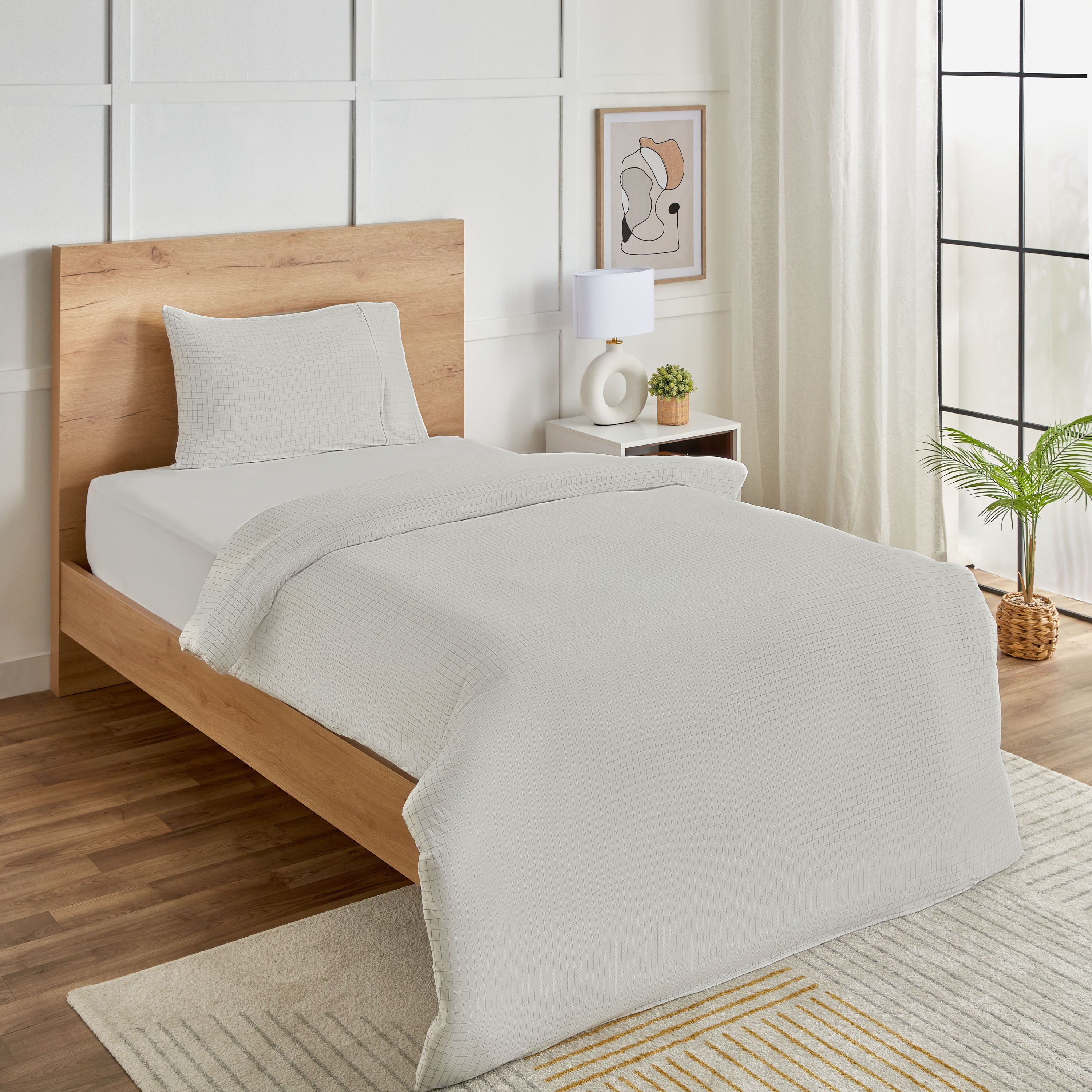 Ferum Stripe 2-Piece Microfiber Single Duvet Quilt Cover Set - 135x200 cm-hbxhomeware-hbxbedroom-image-2