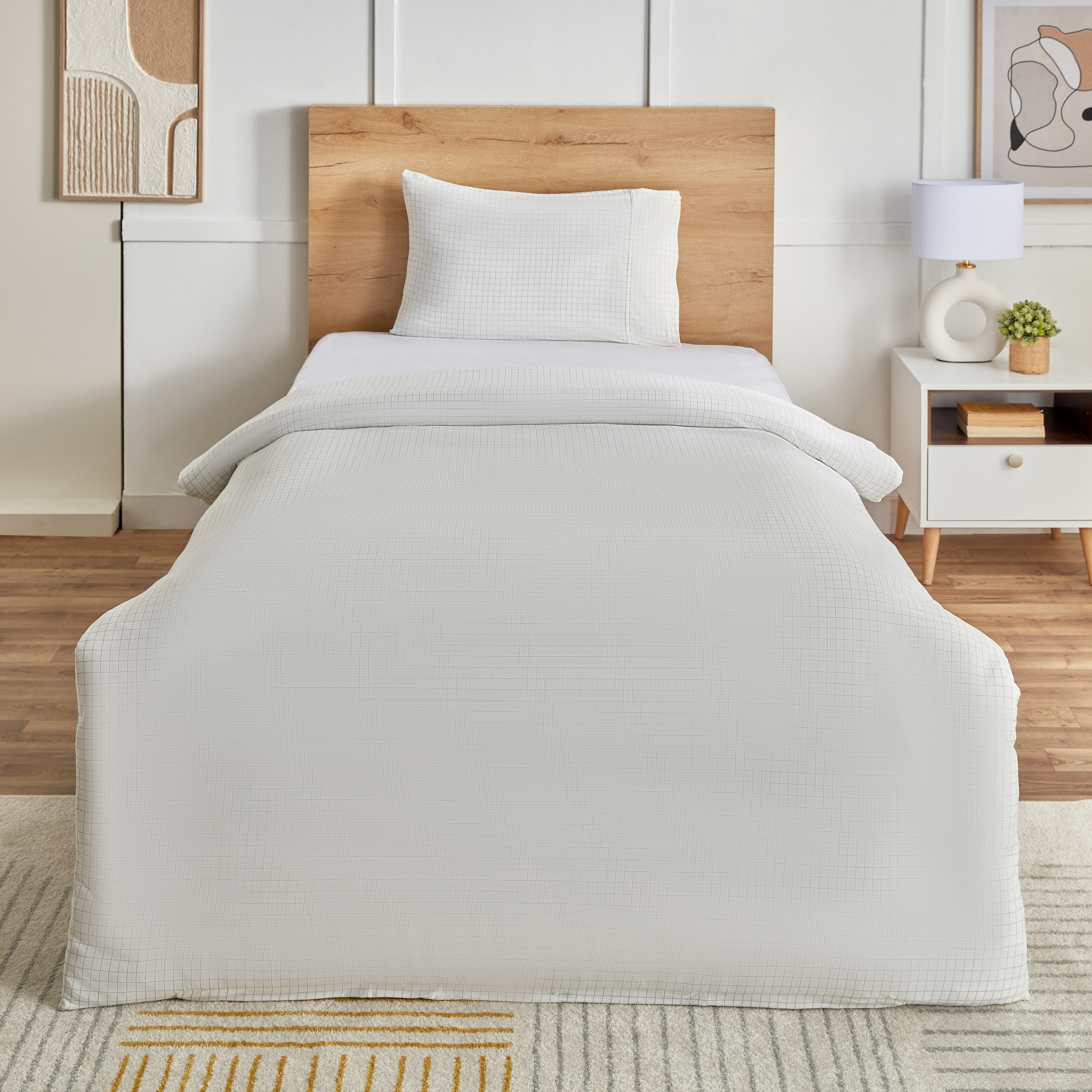 Ferum Stripe 2-Piece Microfiber Single Duvet Quilt Cover Set - 135x200 cm-hbxhomeware-hbxbedroom-image-3