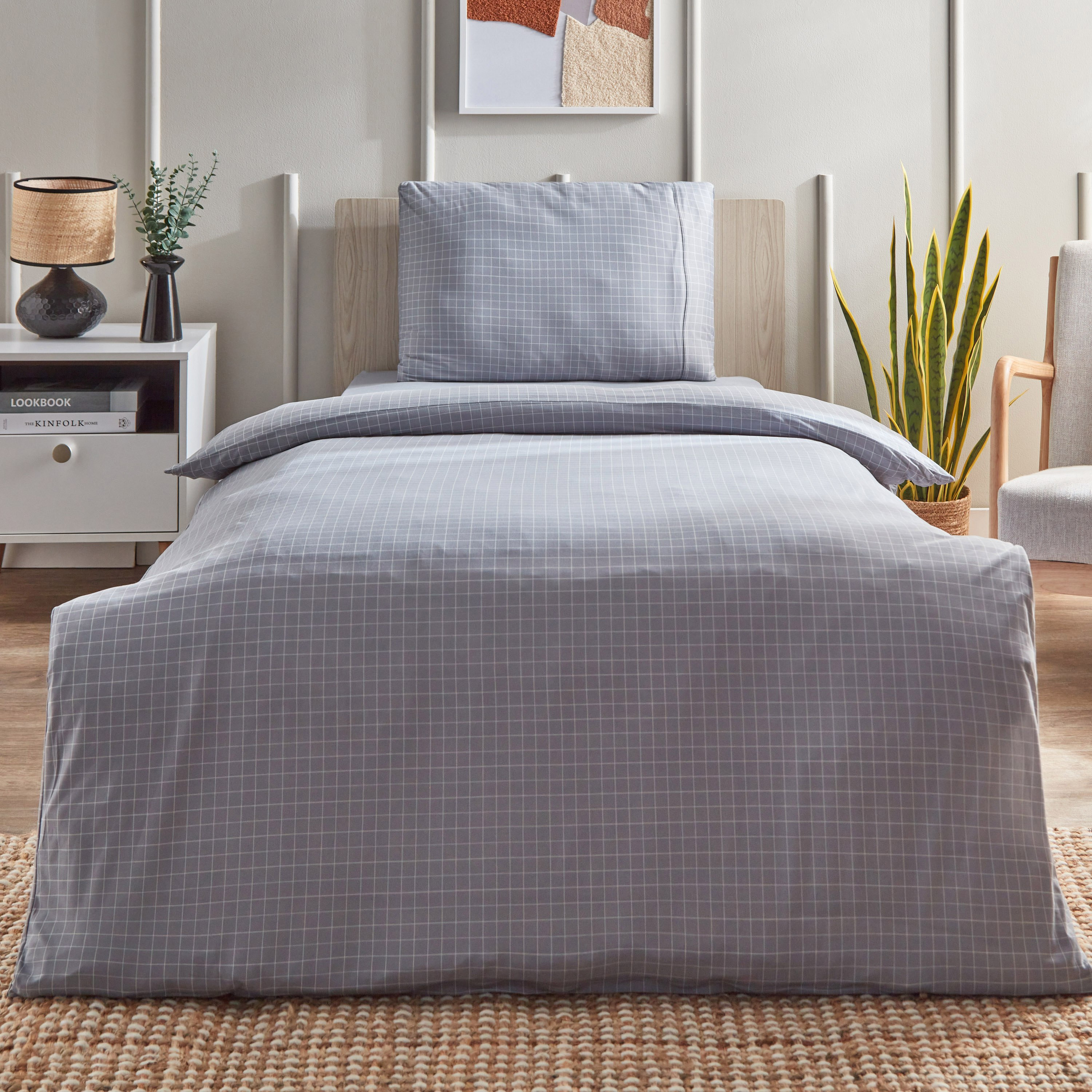 Ferum Stripe 2-Piece Microfiber Single Duvet Quilt Cover Set - 135x200 cm-hbxhomeware-hbxbedroom-image-2