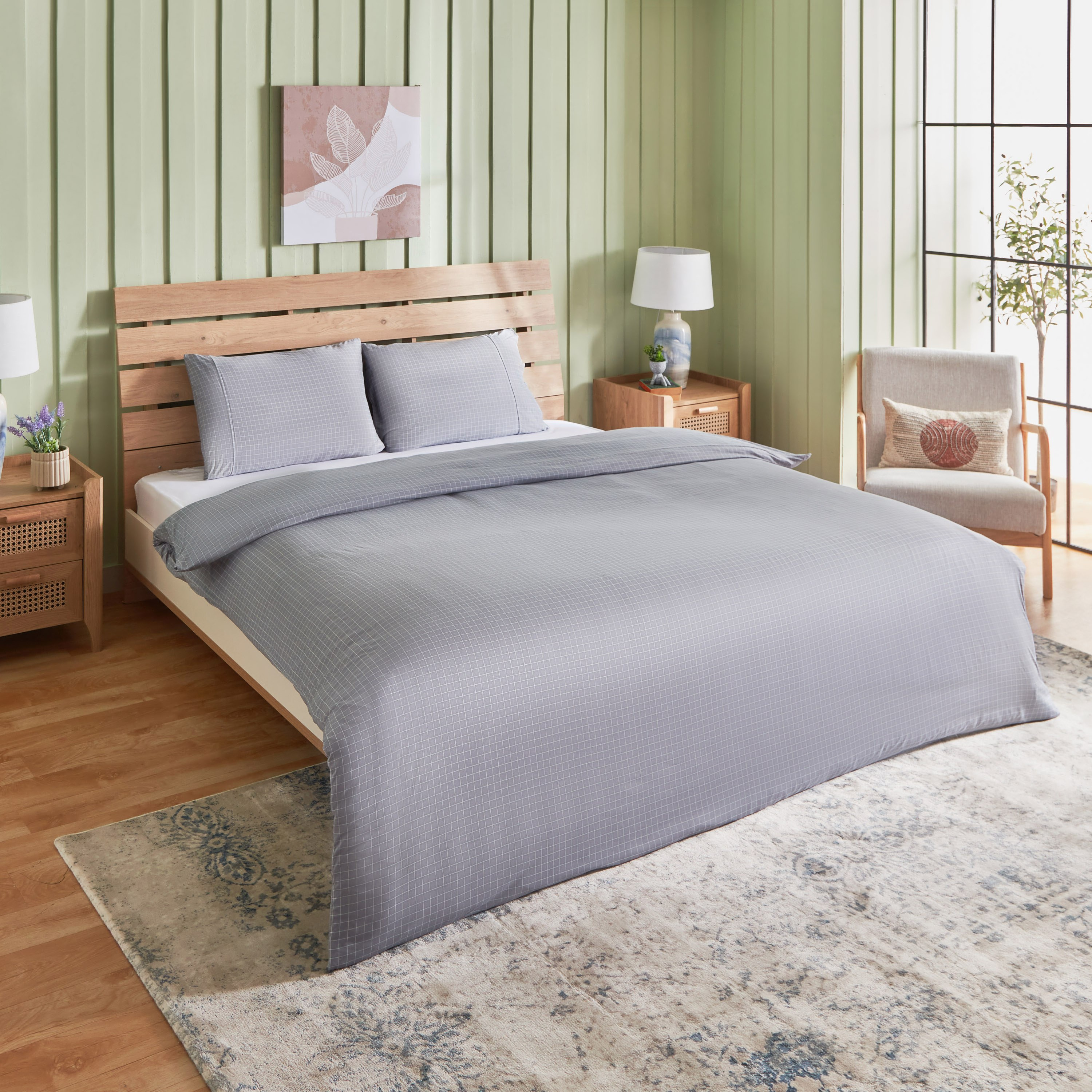Ferum 3-Piece Striped Microfibre Twin Duvet and Quilt Cover Set - 150x220 cm-hbxhomeware-hbxbedroom-image-1
