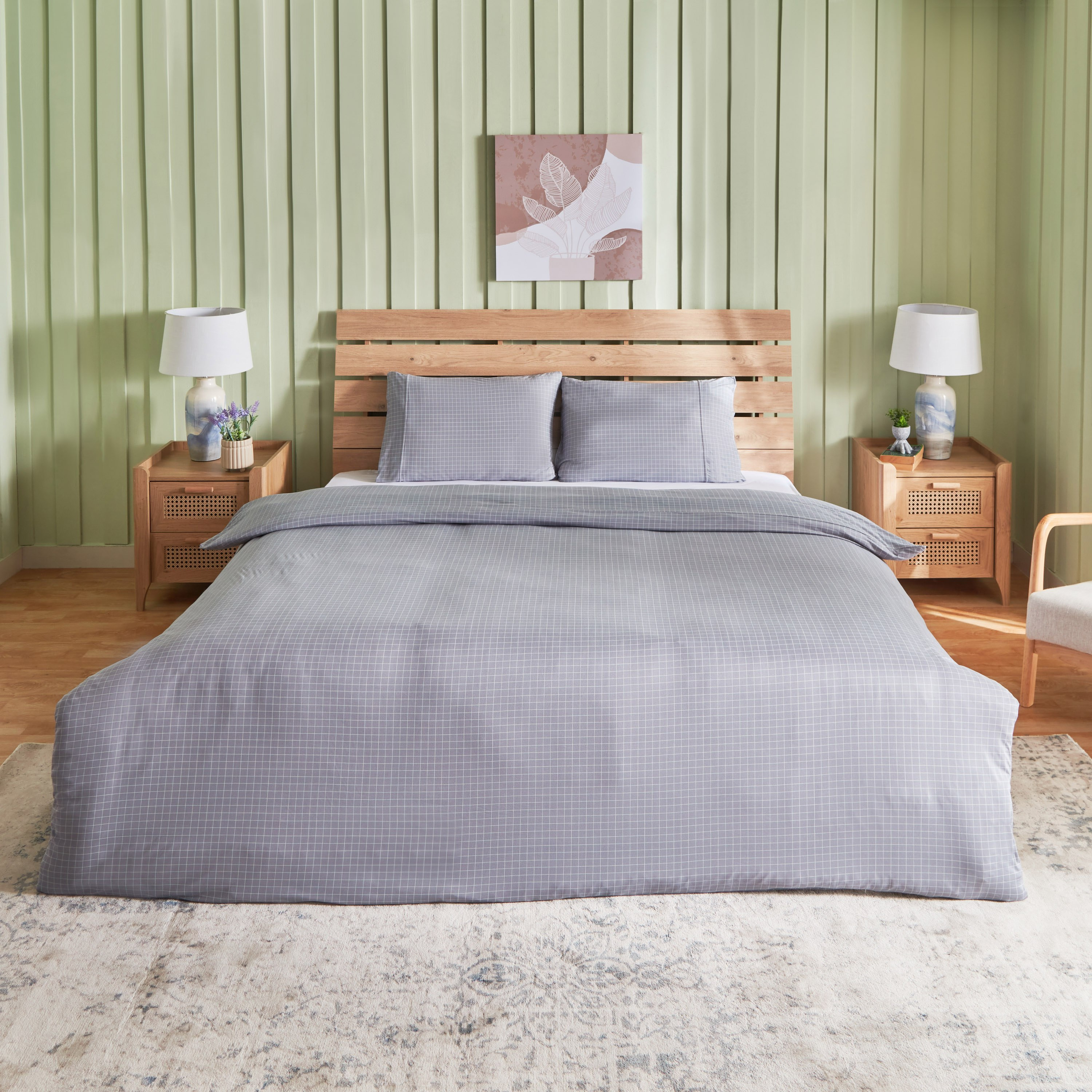 Ferum 3-Piece Striped Microfibre Twin Duvet and Quilt Cover Set - 150x220 cm-hbxhomeware-hbxbedroom-image-2