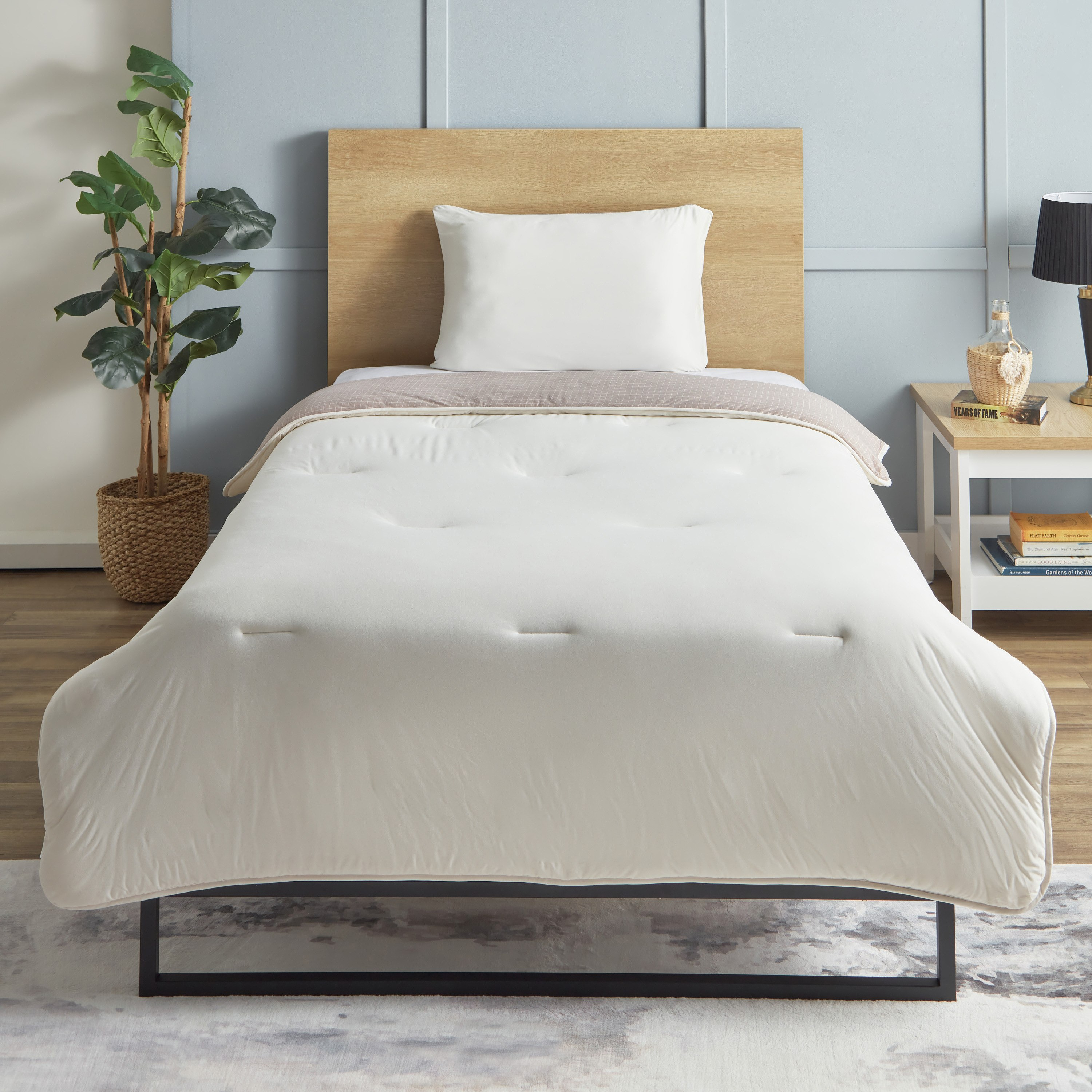 طقم لحاف توين مخطّط جيرسي من الألياف الدقيقة قطعتين من فيروم - 160x220 سم-hbxhomeware-hbxbedroom-image-3