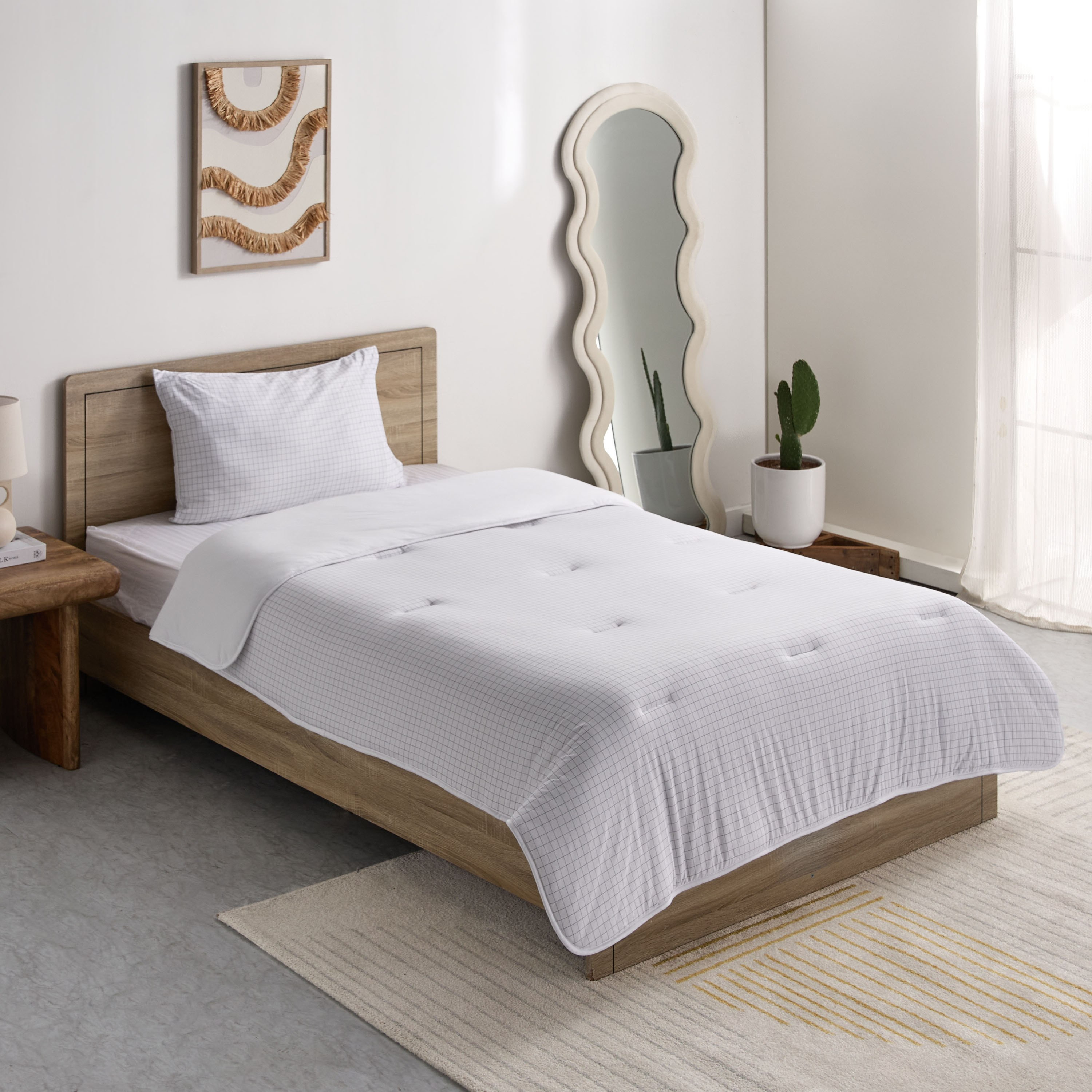 Ferum 2-Piece Stripe Microfiber Jersey Twin Comforter Set - 160x220 cm-hbxhomeware-hbxbedroom-image-2