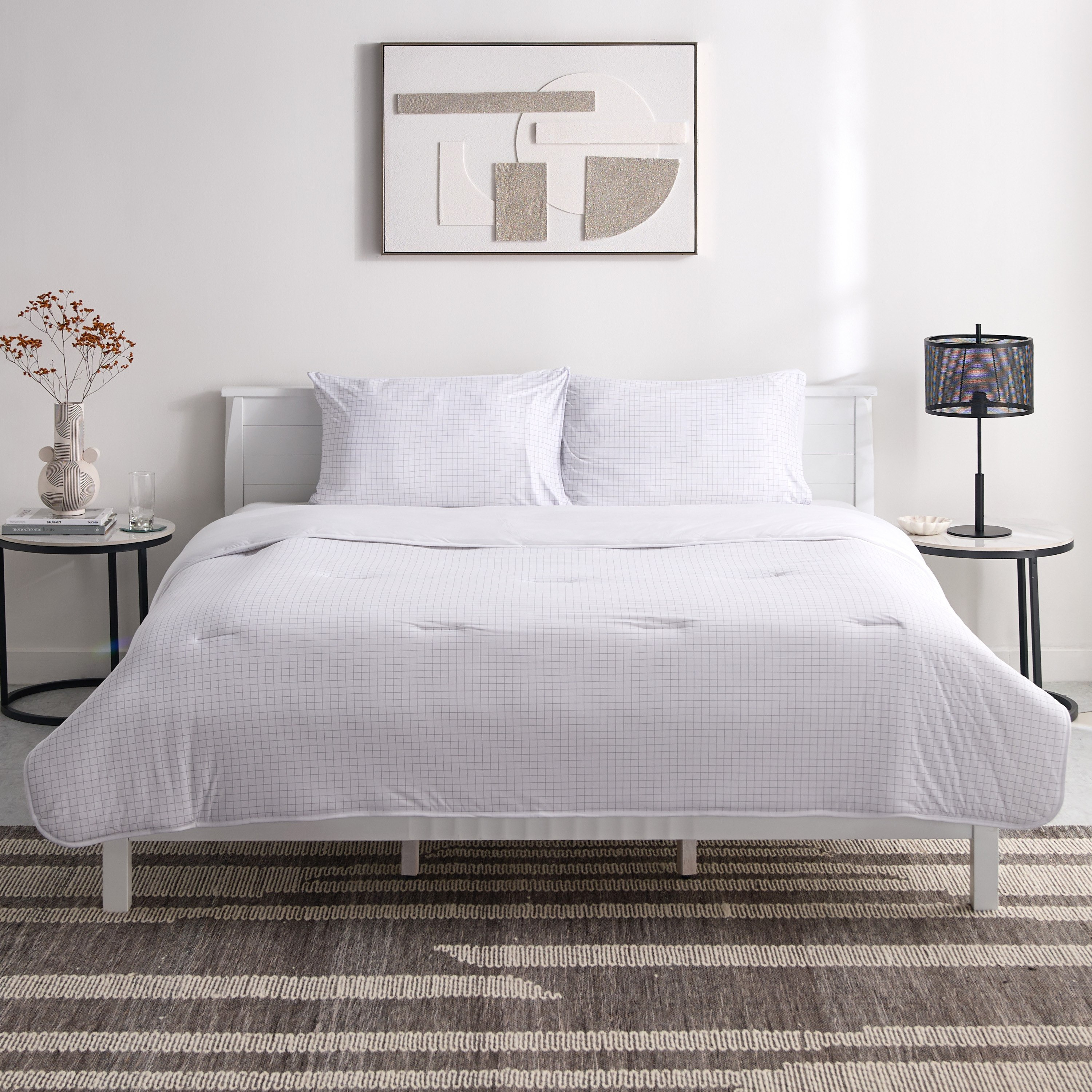 Ferum 3-Piece Stripe Microfiber Jersey King Comforter Set - 220x240 cm-hbxhomeware-hbxbedroom-image-3
