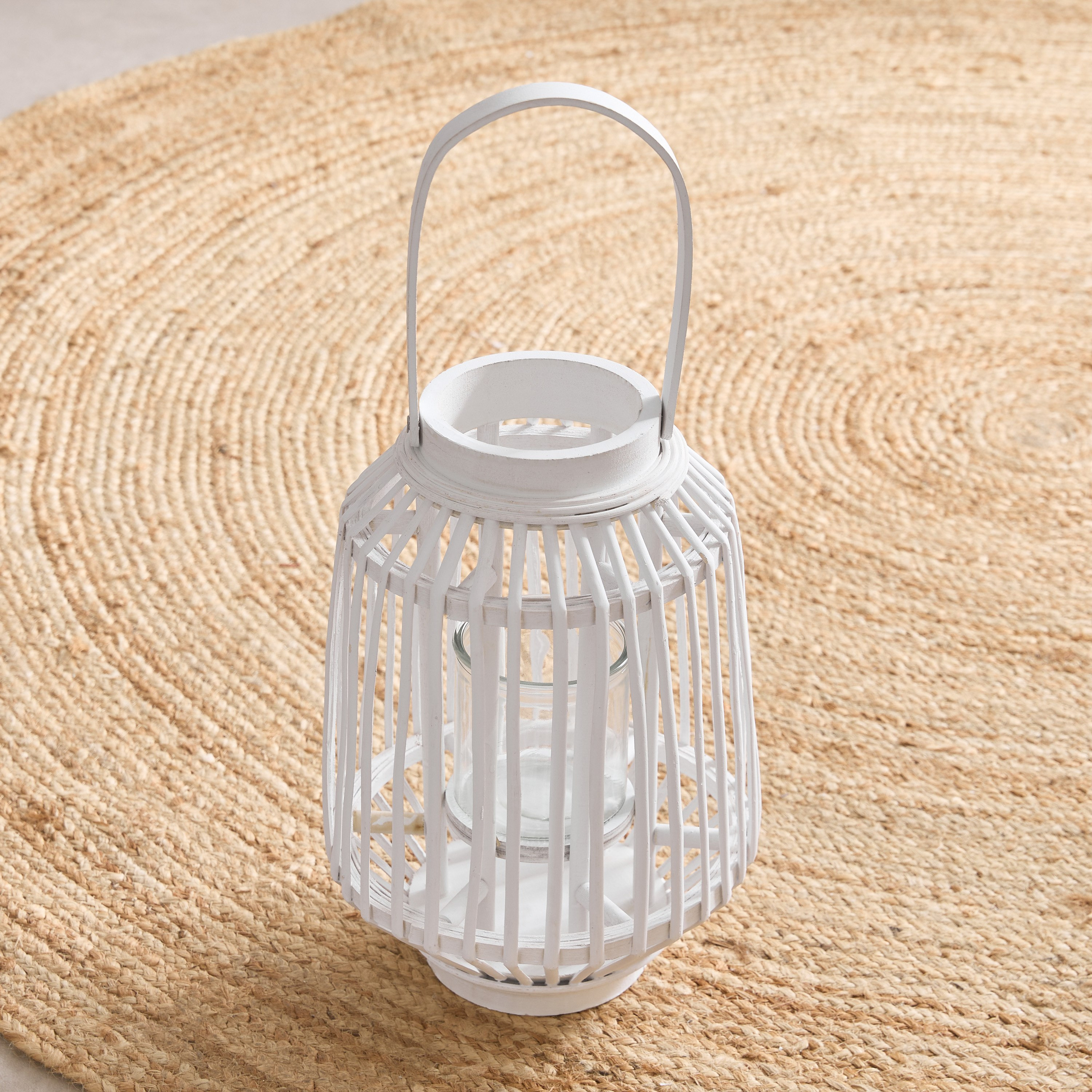 Vera-Willa Willow Lantern with Glass Votive - 12.5x12.5x50 cm-hbxdecorandfurnishings-homeaccessories-lanterns-image-2
