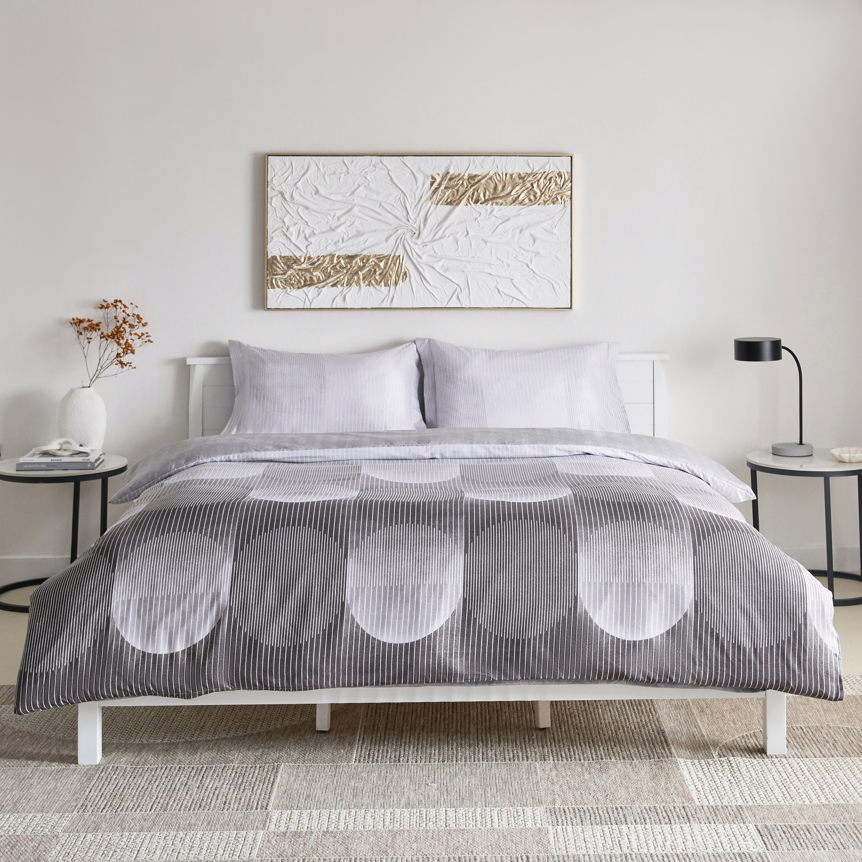طقم غطاء لحاف كوين كينج 3 قطع من الألياف الدقيقة بطبعات أنيا من ميا - 220x220 سم-hbxhomeware-hbxbedroom-image-2