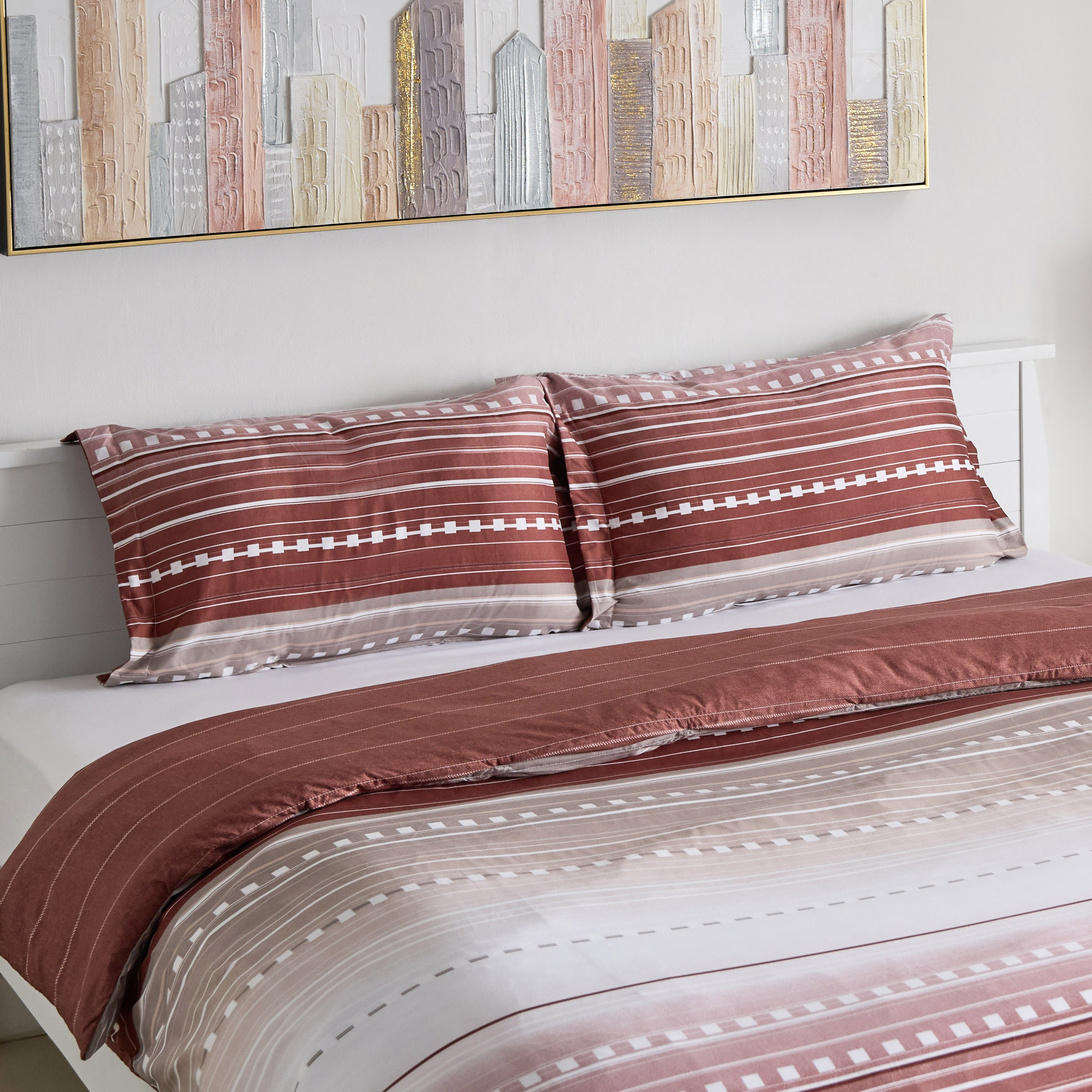 طقم غطاء لحاف كوين كينج من الألياف الدقيقة 3 قطع بطبعات من ميا صوفيا - 220x220 سم-hbxhomeware-hbxbedroom-image-3