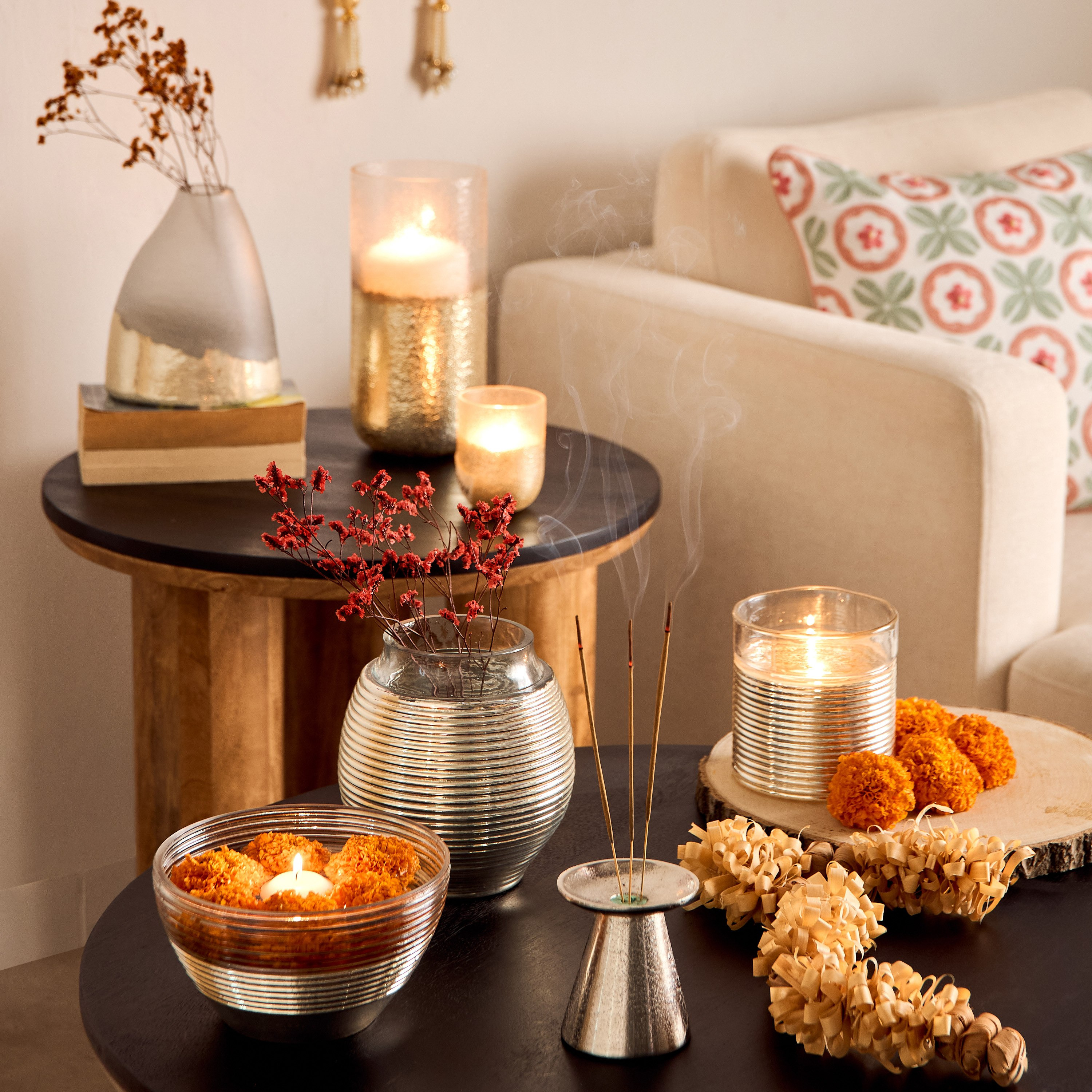 Erton Etched Glass Candleholder - 12x12x12 cm-hbxlivingroom-decorandaccessories-candleholders-image-4