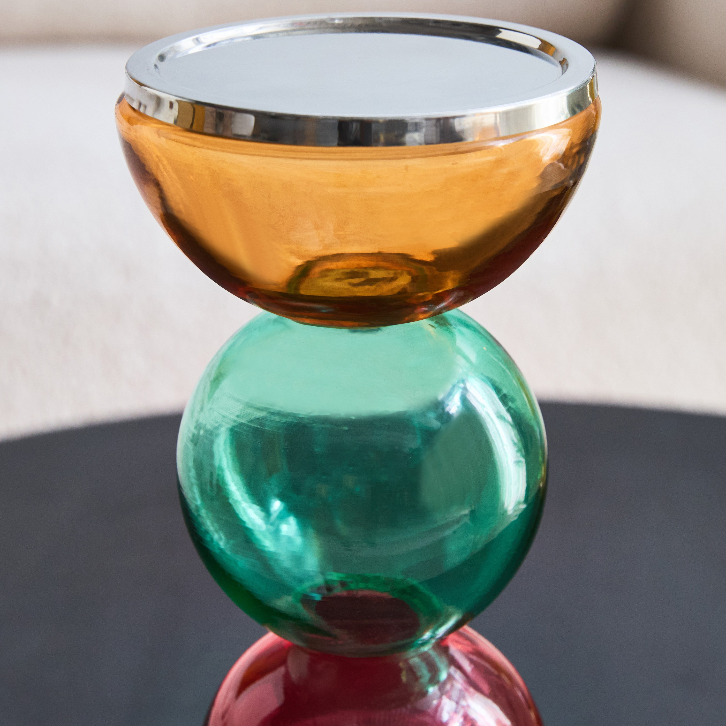 Morten Glass Pillar Candle Holder - 12x12x30 cm-hbxlivingroom-decorandaccessories-candleholders-image-3
