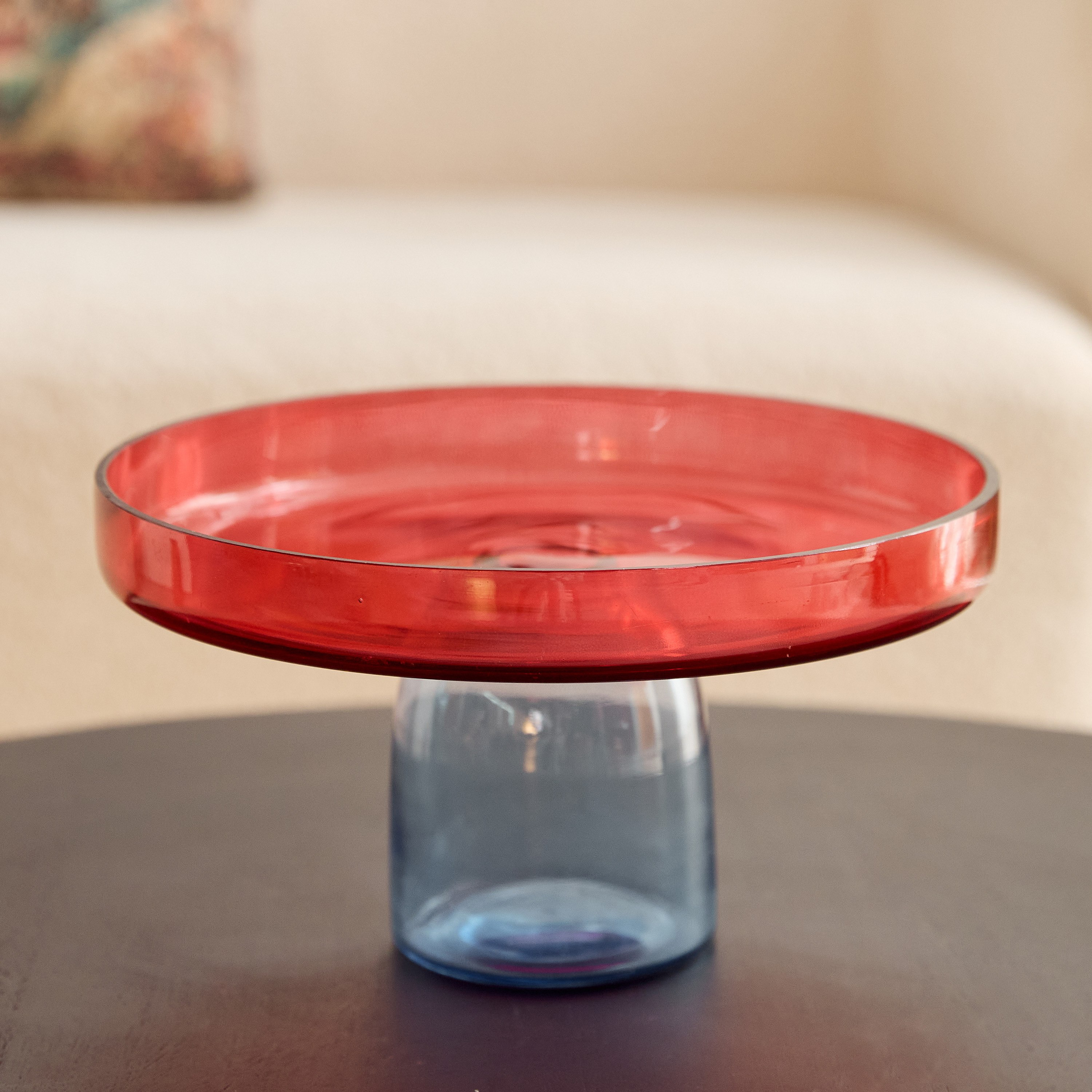 صينية ديكور زجاج مع قاعدة من موتن - 25x25x14 سم-hbxhomeware-hbxdecorandfurnishings-image-2